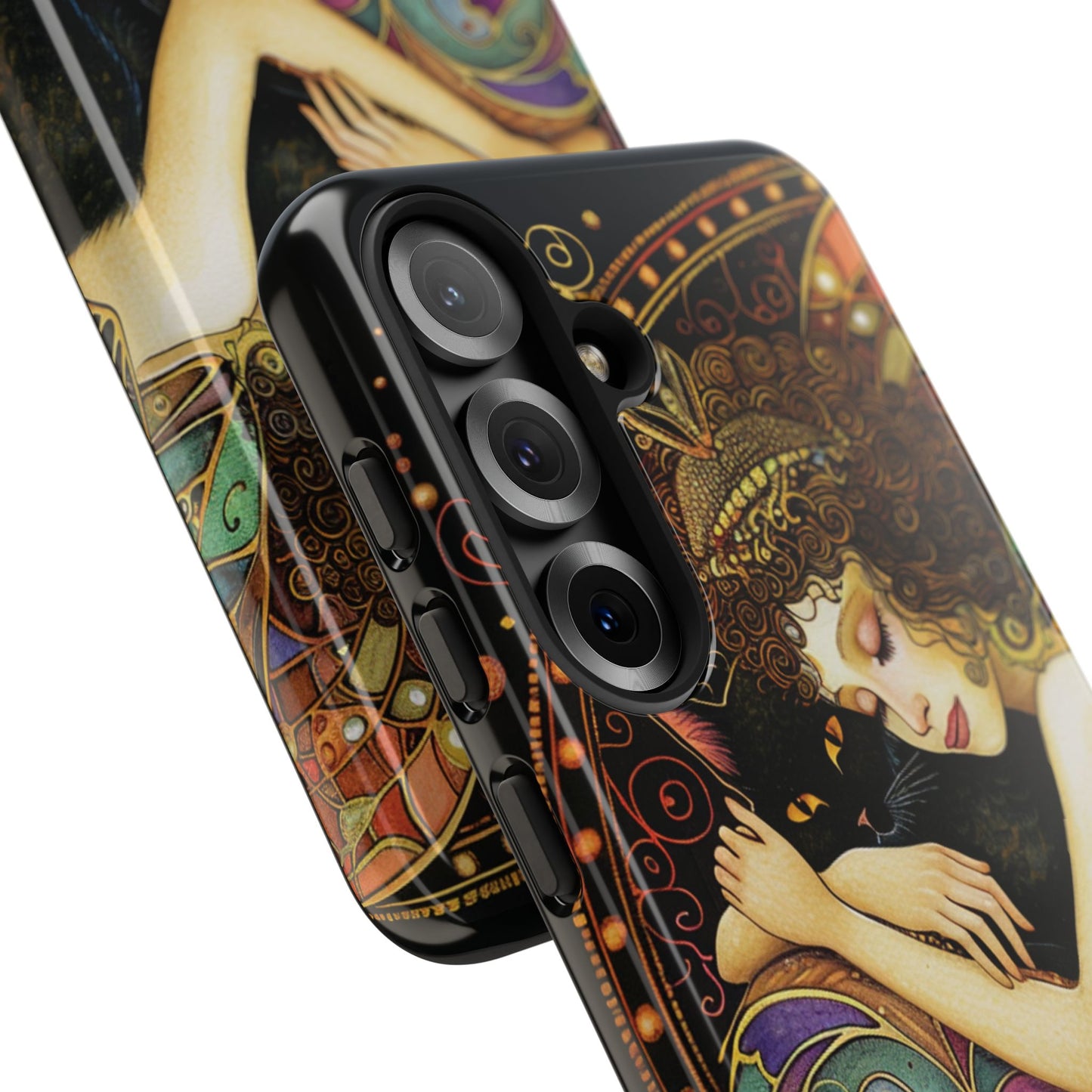 Artistic Phone Case for Cat Lovers, Tough Cases with Enchanting Design, Unique Gift for Birthdays, Holidays, and Celebrations