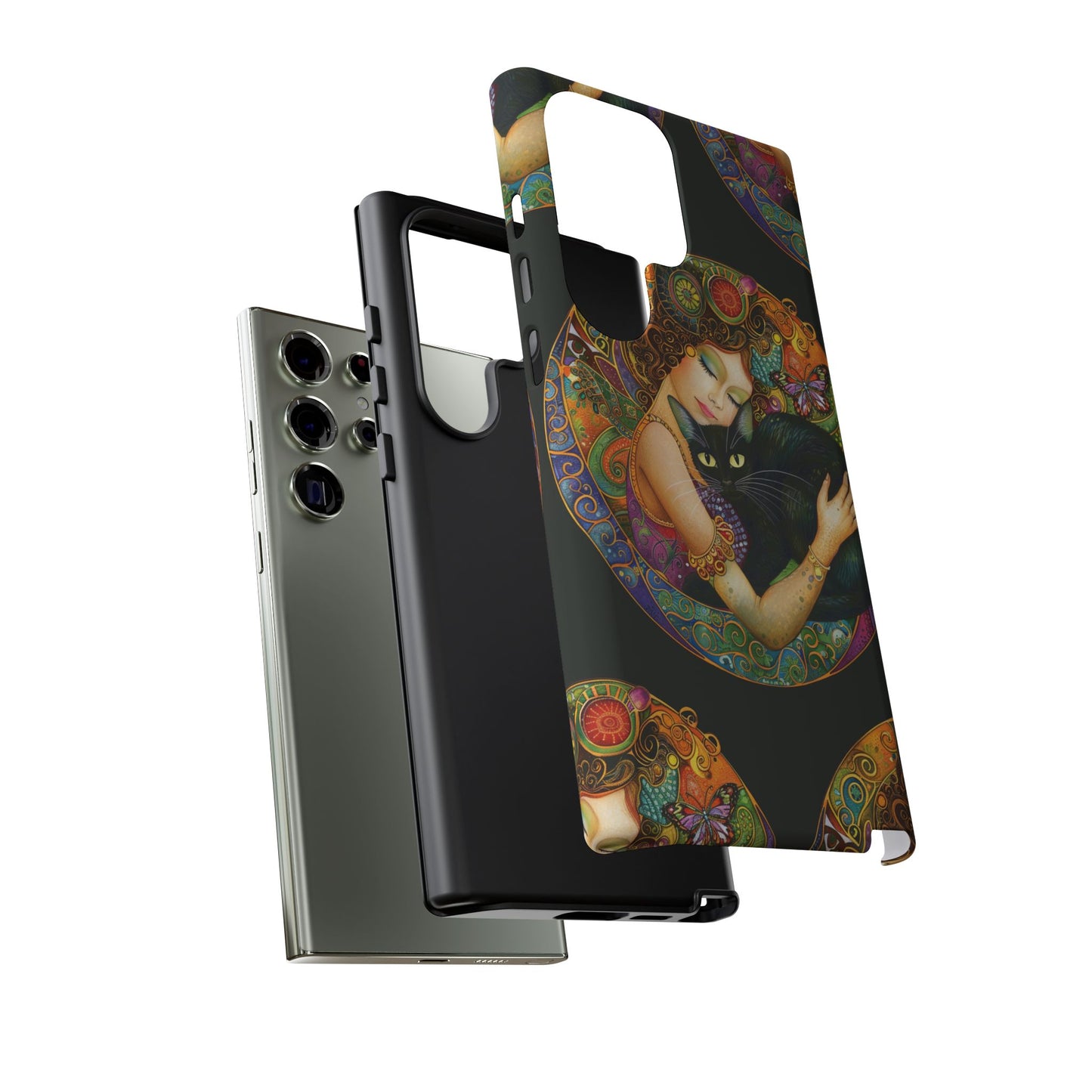 Tough Cases Phone Case, Colorful Protective Cover for Cat Lovers, Trendy Gift for Birthdays, Unique Art Phone Accessories