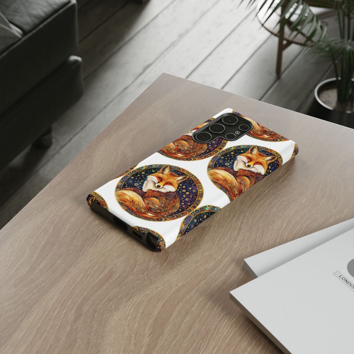 Artistic Fox Phone Case, Tough Phone Cover, Unique Gift for Animal Lovers, Stylish Tech Accessory, Nature-Inspired Decor