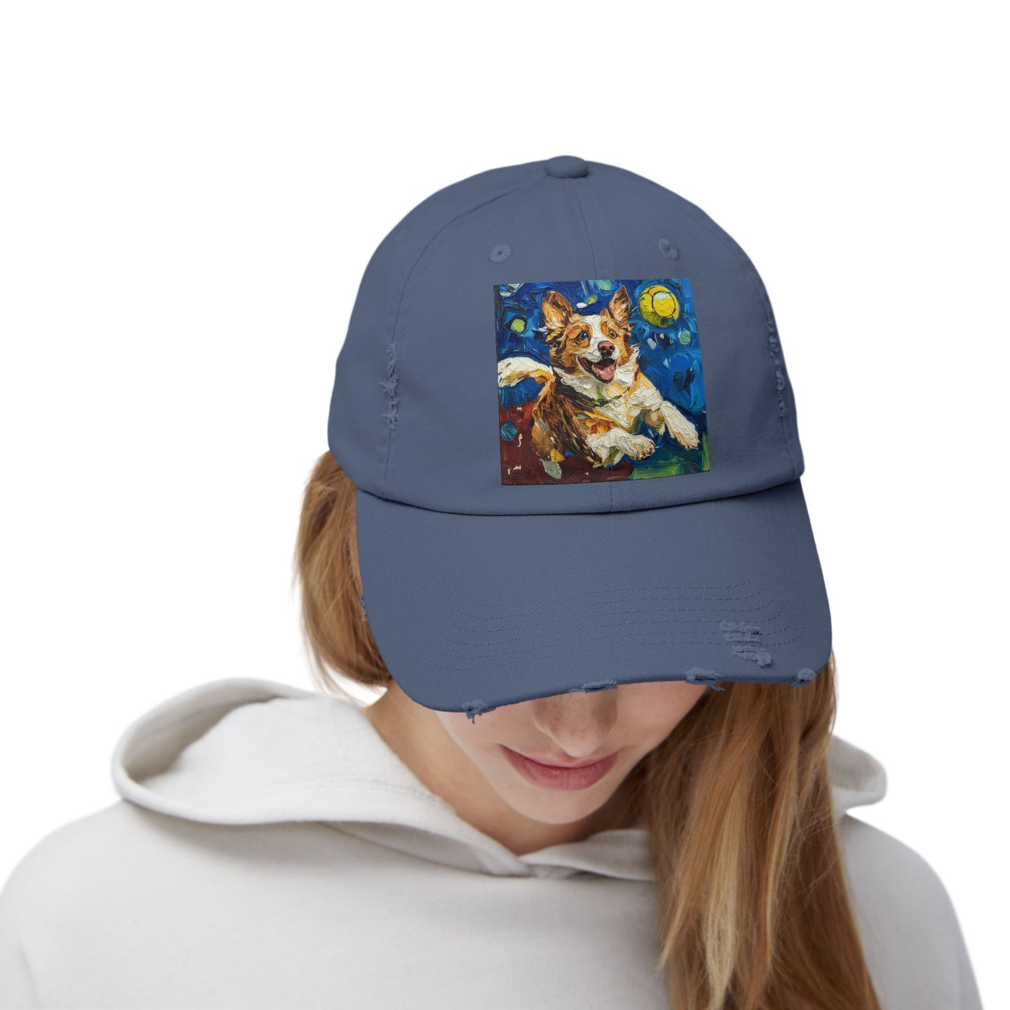 Pickleball Australian Shepherd Lovers Unisex Distressed Cap, Pet Lover Gift, Casual Hat, Unique Dog Art Cap, Birthday Gift for Dog Owners