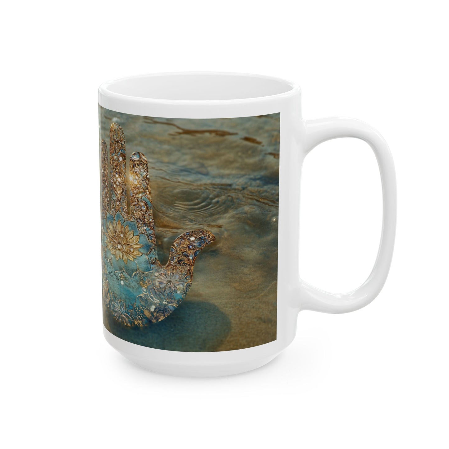 Positivity Ceramic Mug, Meditation Mug, Nature Lovers Gift, Spiritual Coffee Cup, Eco-Friendly Drinkware