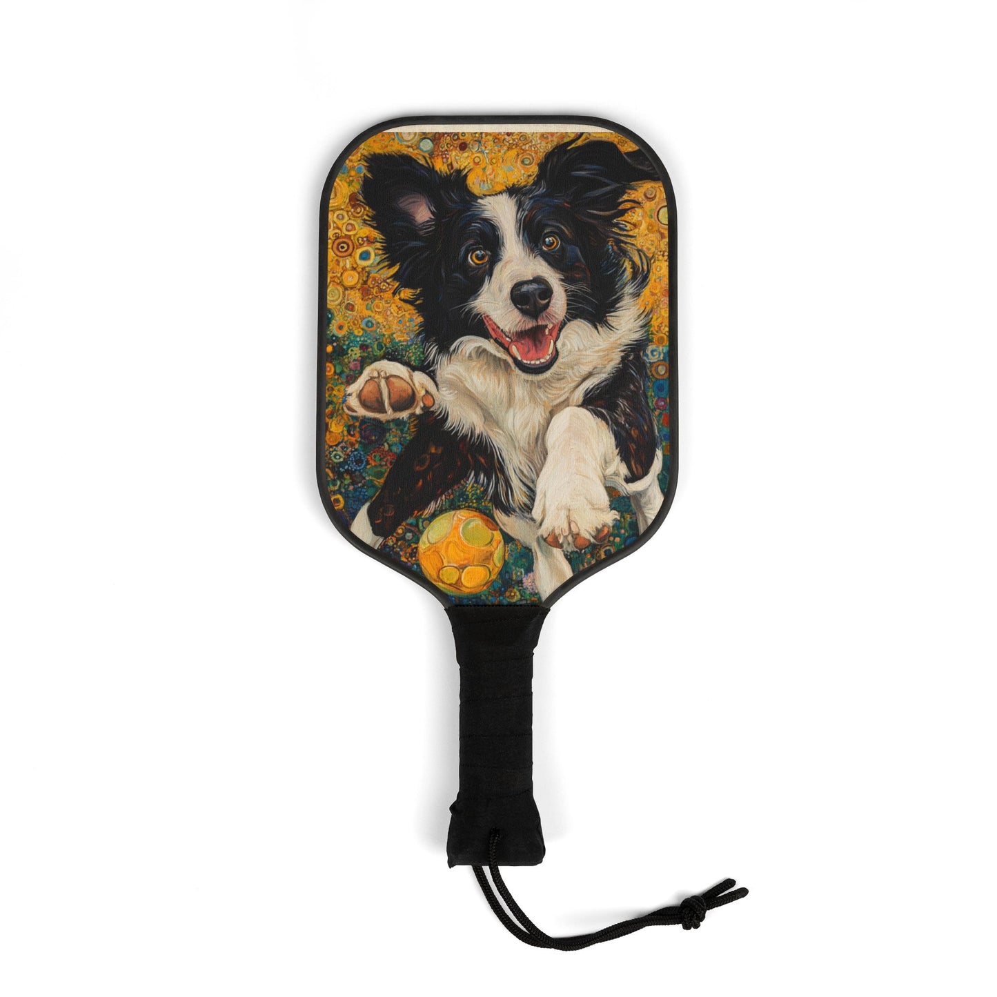 Border Collie Pickleball Paddle Set with Dog Design | Fun Sports Gear for Pet Lovers, Pickleball Gifts, Active Lifestyle
