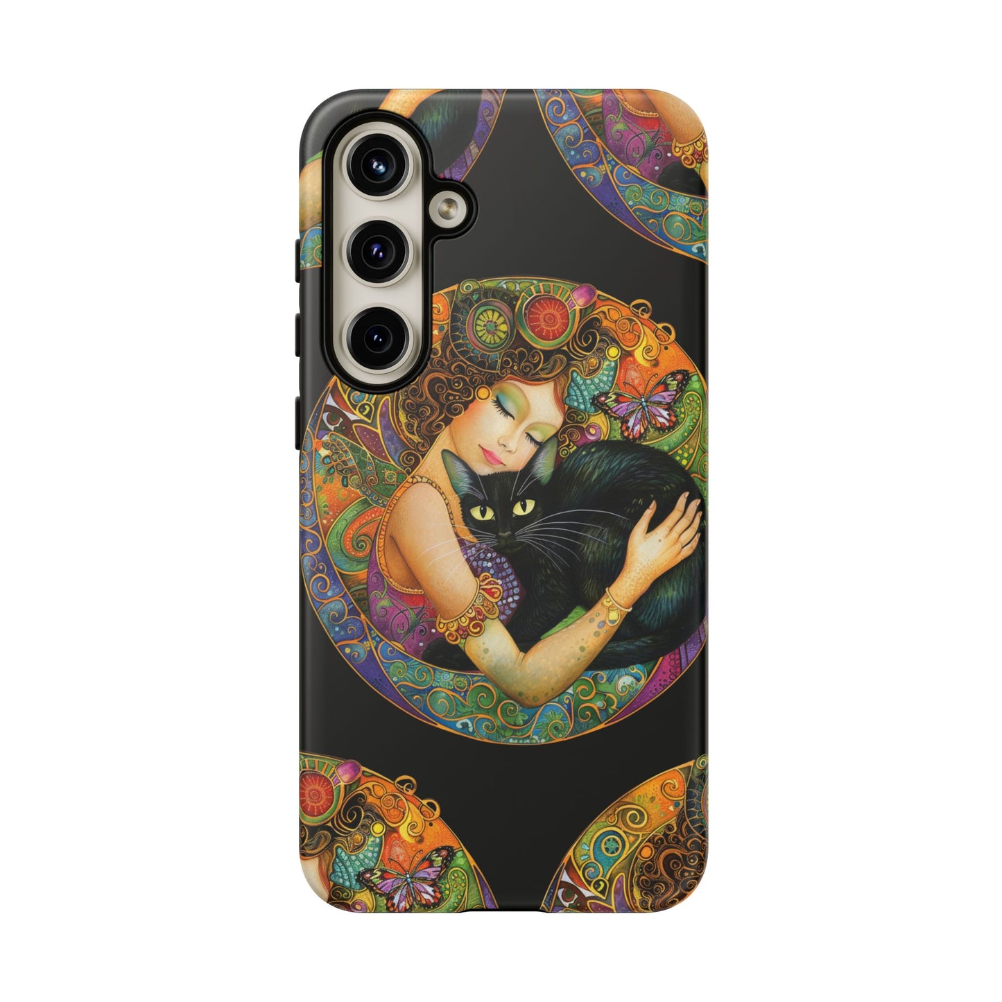 Tough Cases Phone Case, Colorful Protective Cover for Cat Lovers, Trendy Gift for Birthdays, Unique Art Phone Accessories