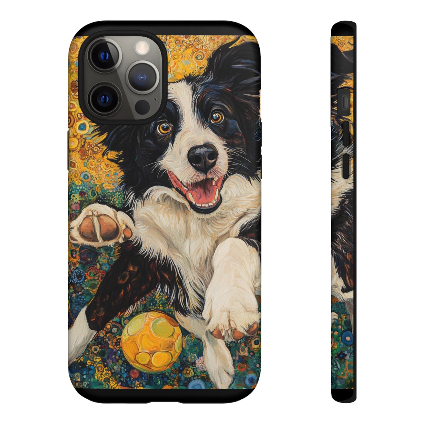 Border Collie Phone Case, Tough Cases, Pet Gifts, Customized Dog Accessories, Dog Mom Gift, Colorful Animal Artwork