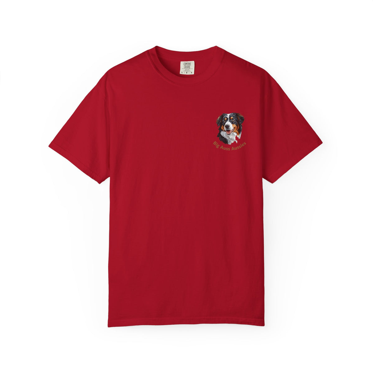 Big Auss Aussies T-shirt, Unisex Garment-Dyed Tee, Tri Color Australian Shepherd