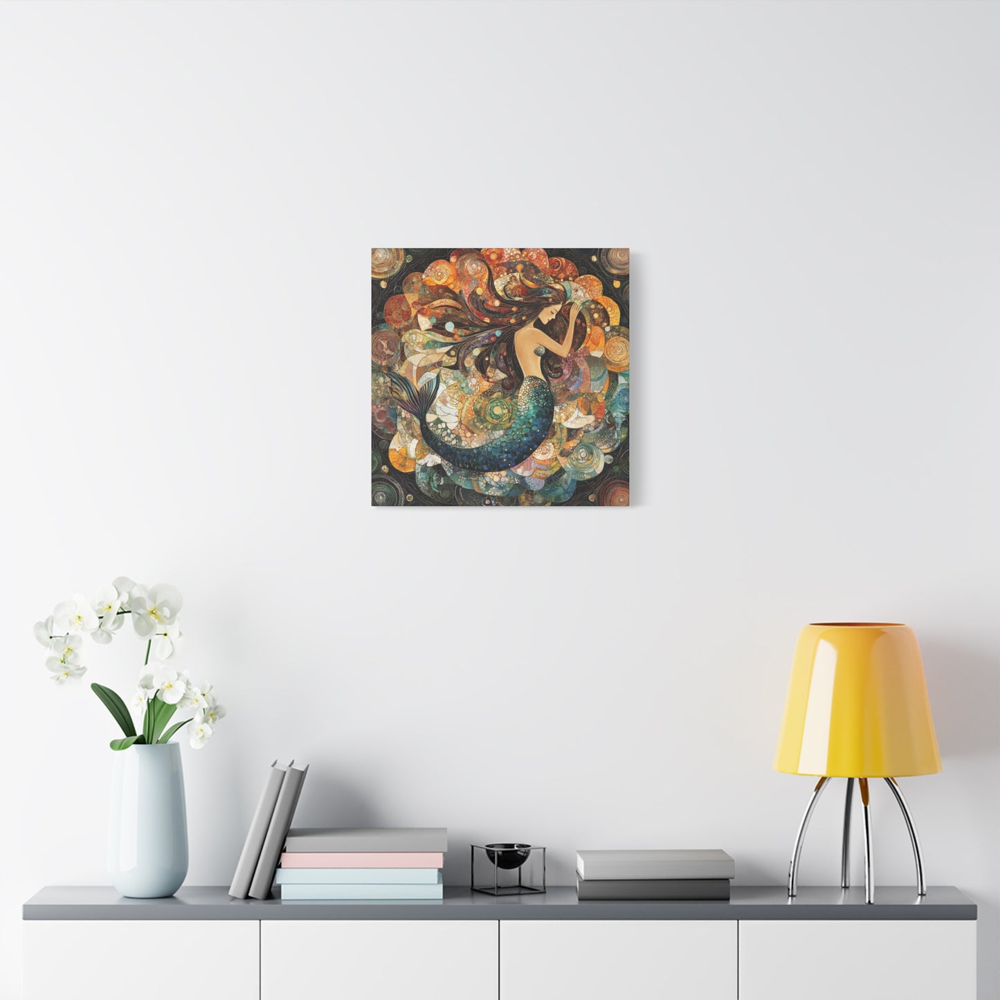 Mermaid Art Print, Canvas Wall Decor, Ocean-Themed Home Decor, Unique Gift for Mermaid Lovers, Nautical Wall Art, Coastal Decor