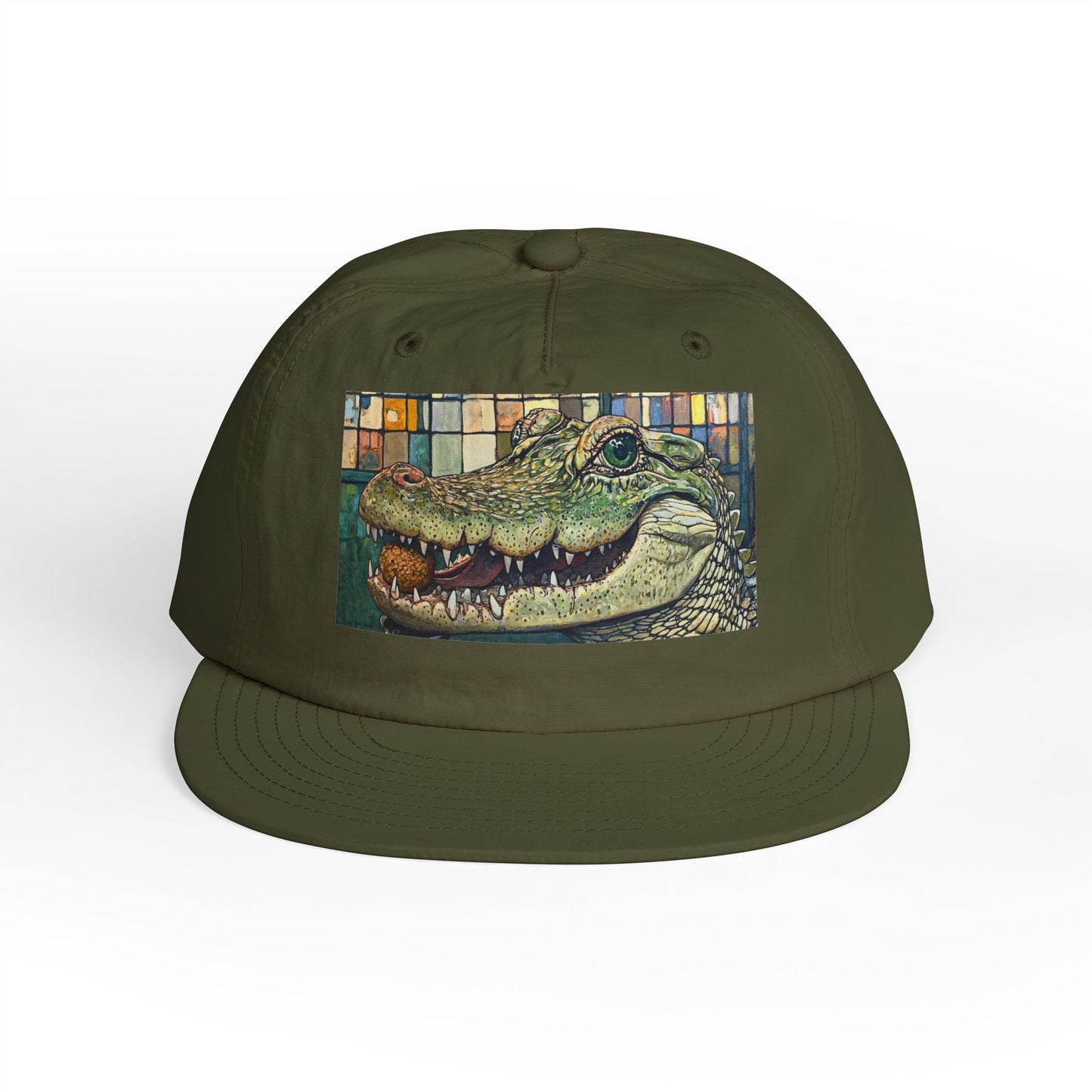 Alligator Bites Surf Cap, Beach Hat, Summer Accessory, Cute Gift, Outdoor Recreation, Unique Beach Style
