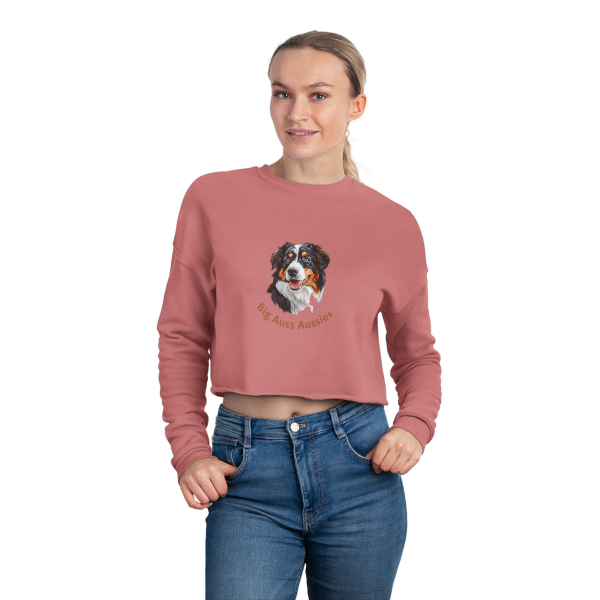Big Auss Aussies Cropped Sweatshirt