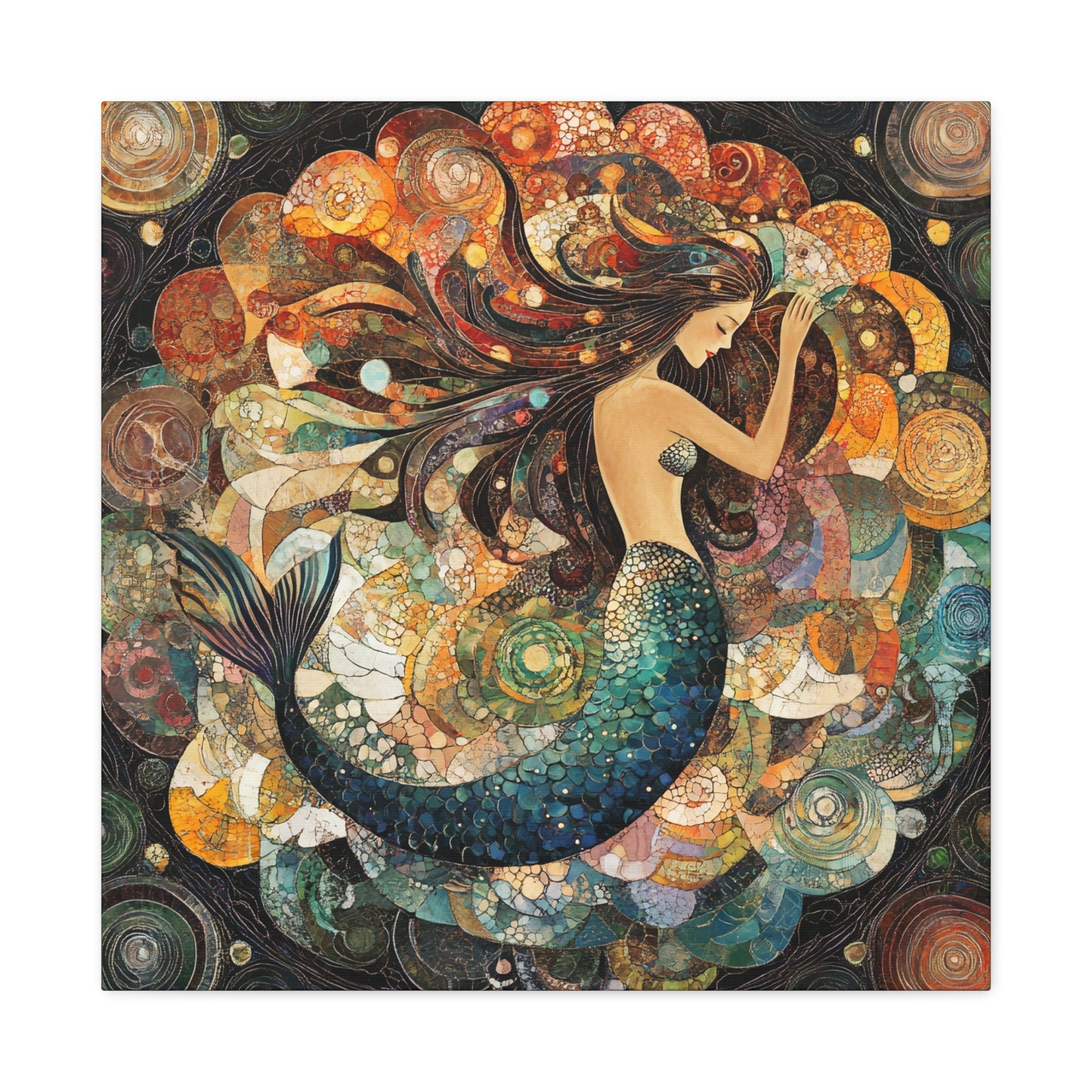 Mermaid Art Print, Canvas Wall Decor, Ocean-Themed Home Decor, Unique Gift for Mermaid Lovers, Nautical Wall Art, Coastal Decor
