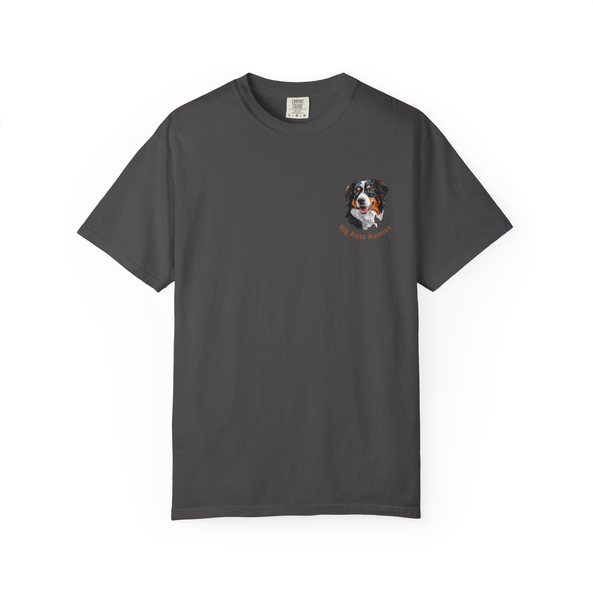 Big Auss Aussies T-shirt, Unisex Garment-Dyed Tee, Tri Color Australian Shepherd