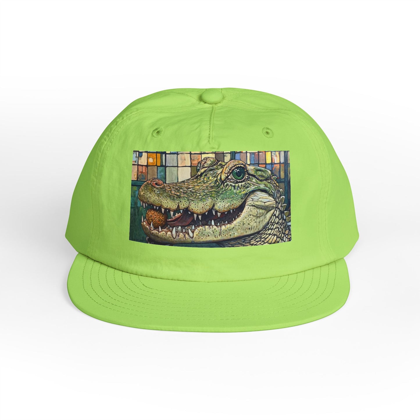 Alligator Bites Surf Cap, Beach Hat, Summer Accessory, Cute Gift, Outdoor Recreation, Unique Beach Style
