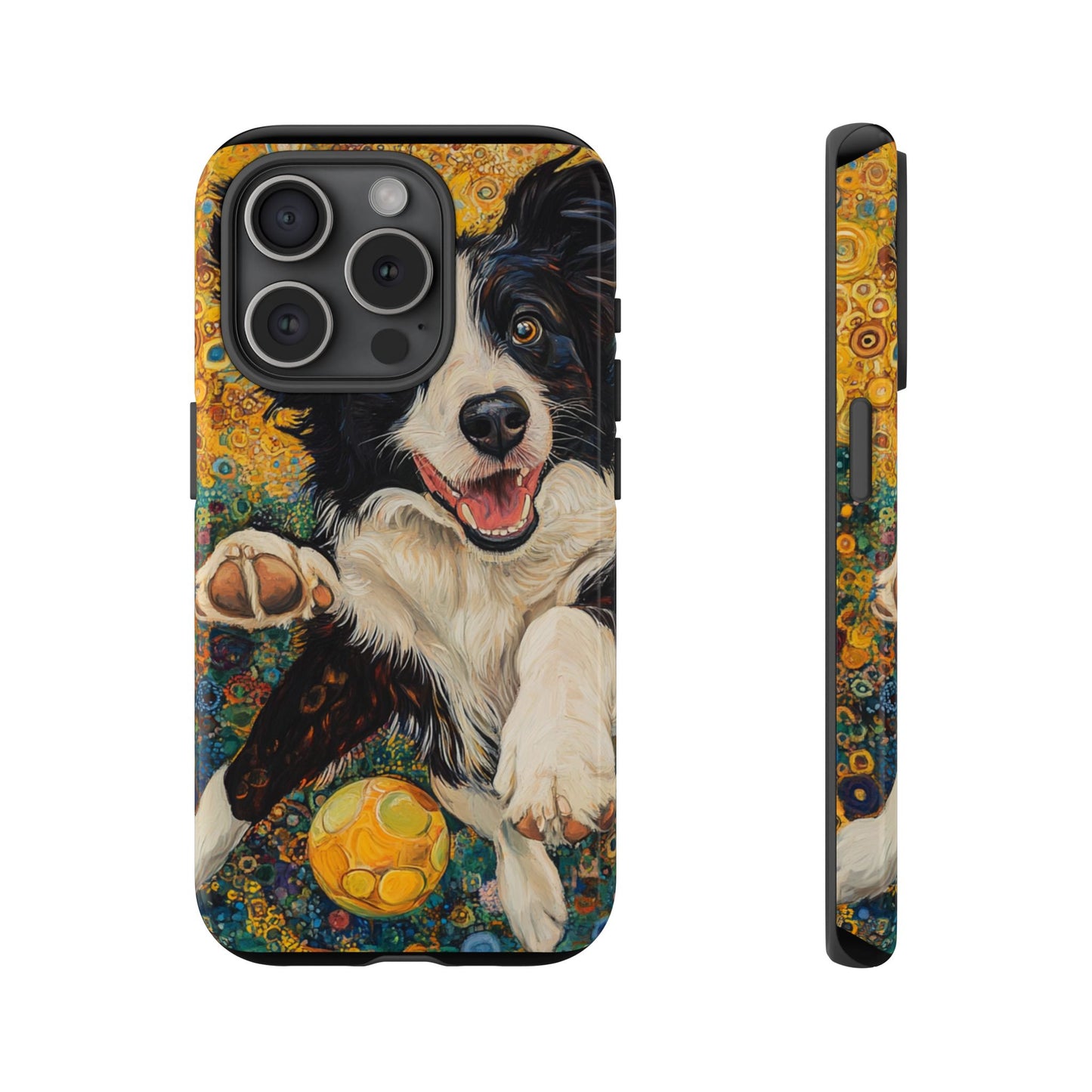Border Collie Phone Case, Tough Cases, Pet Gifts, Customized Dog Accessories, Dog Mom Gift, Colorful Animal Artwork