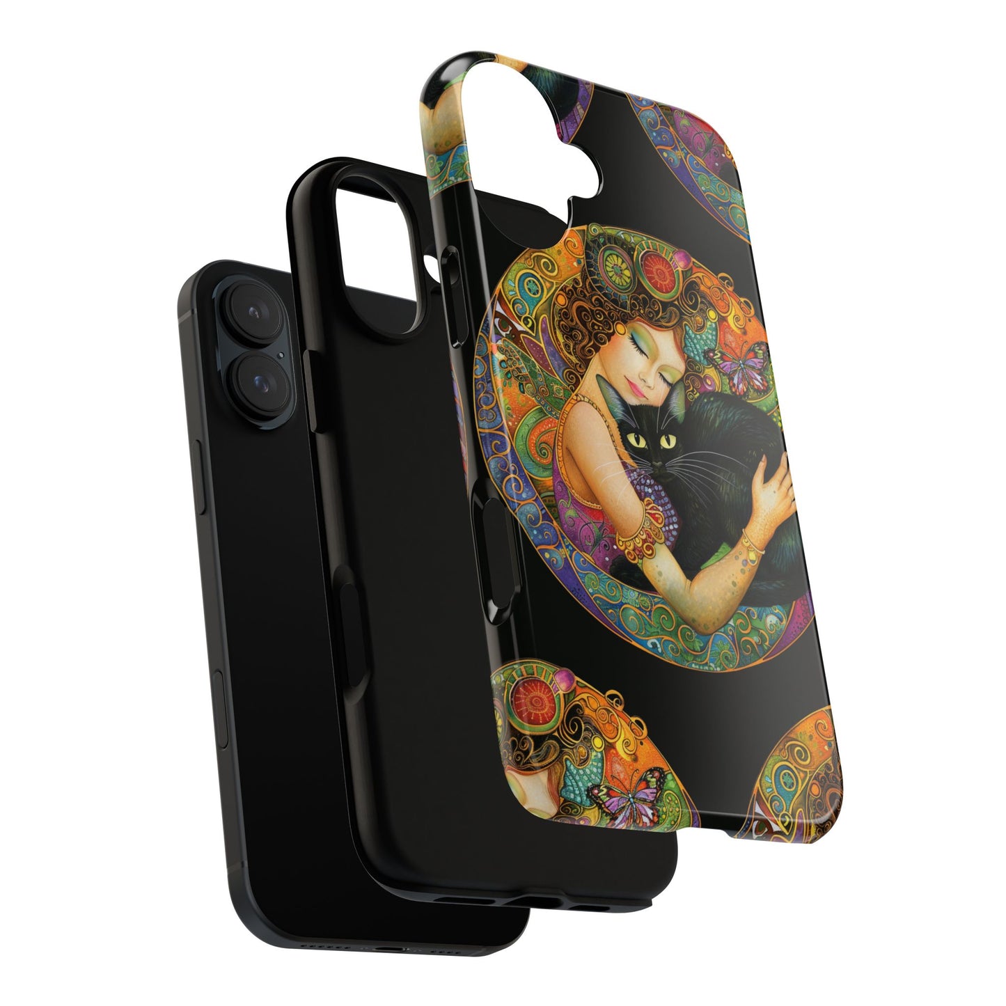 Tough Cases Phone Case, Colorful Protective Cover for Cat Lovers, Trendy Gift for Birthdays, Unique Art Phone Accessories