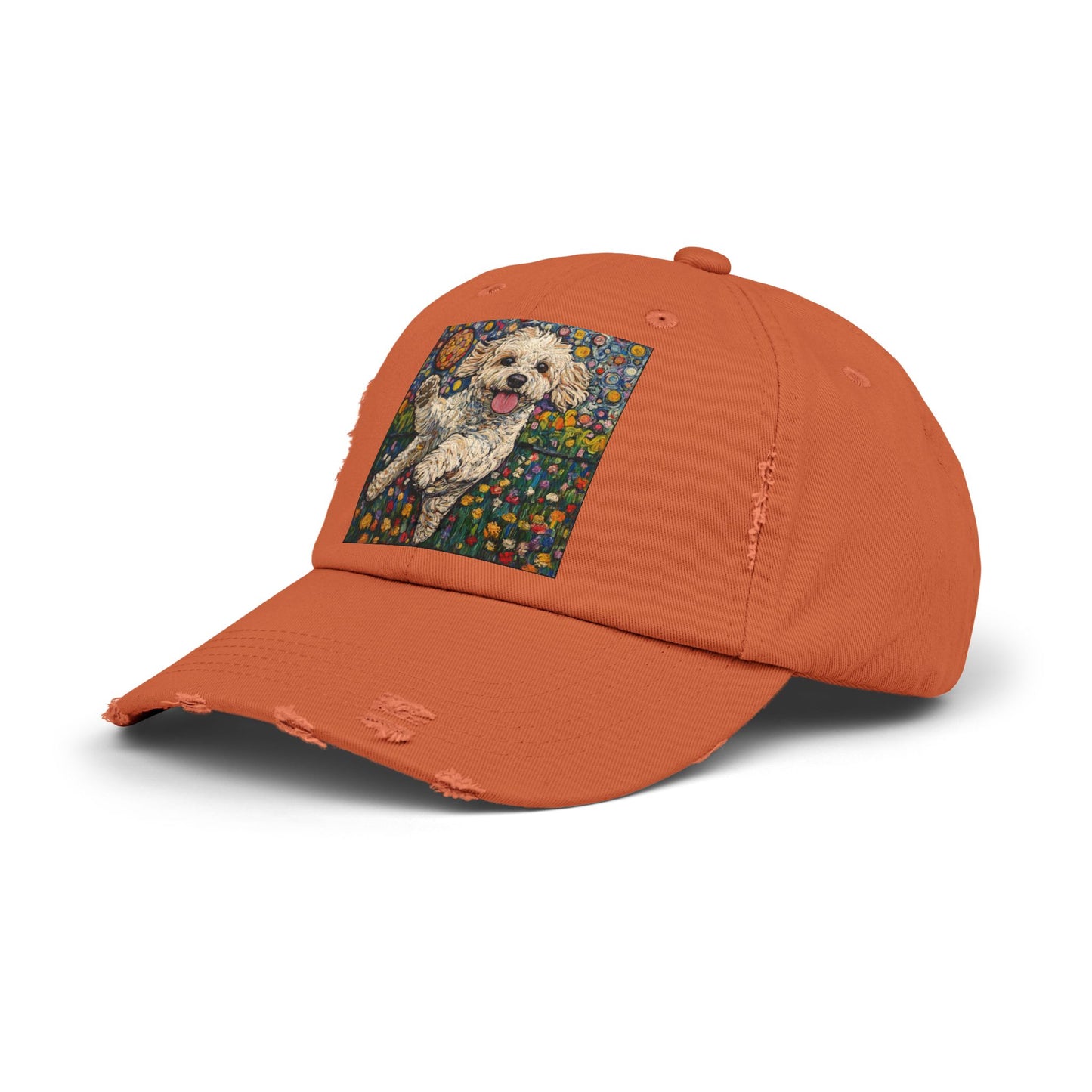 Doodle Pickleball Art Cap, Distressed Baseball Hat, Pet Lover Gift, Casual Summer Hat, Dog Mom Cap, Fun Gift for Dog Owners