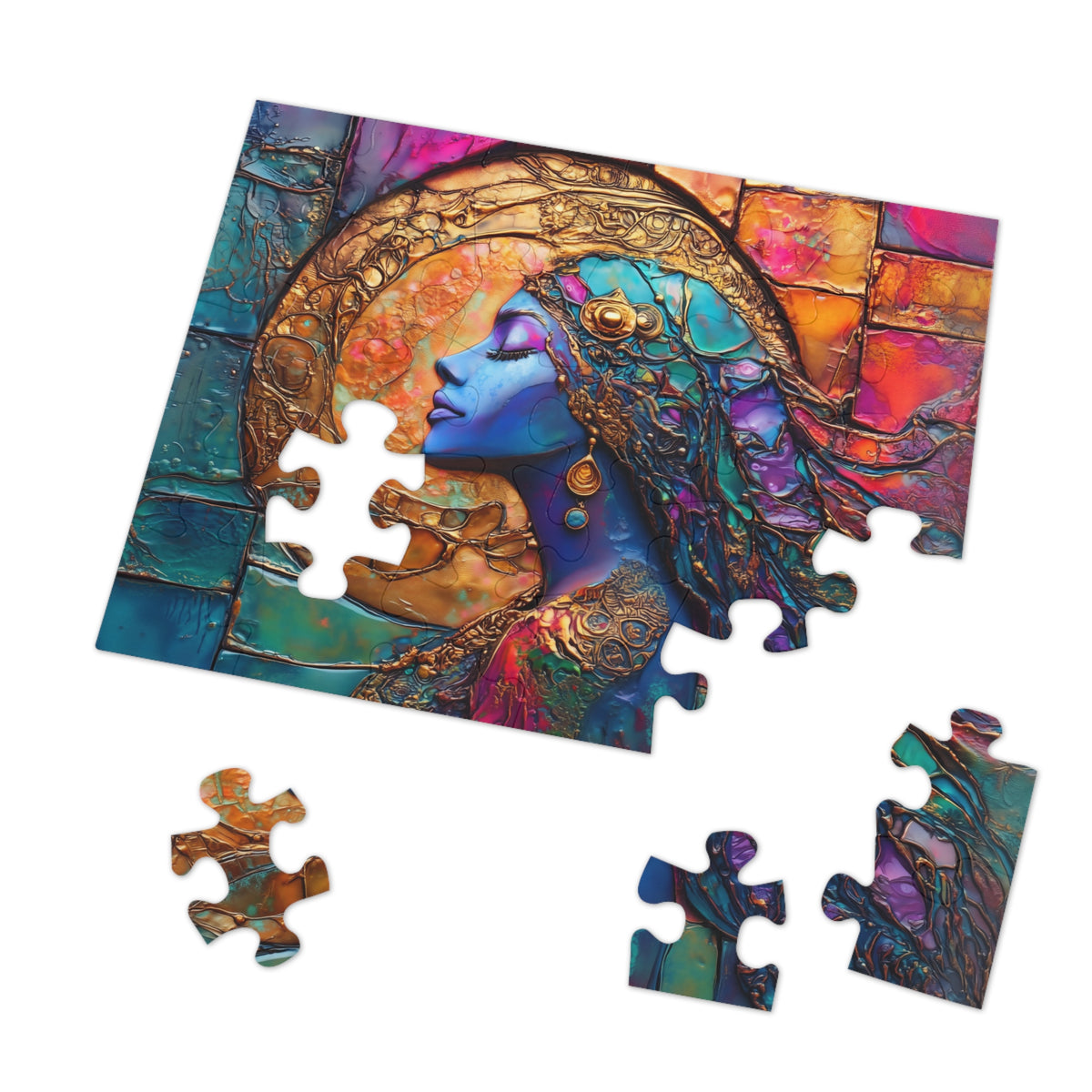 Bohemian Moon Goddess Jigsaw Puzzle
