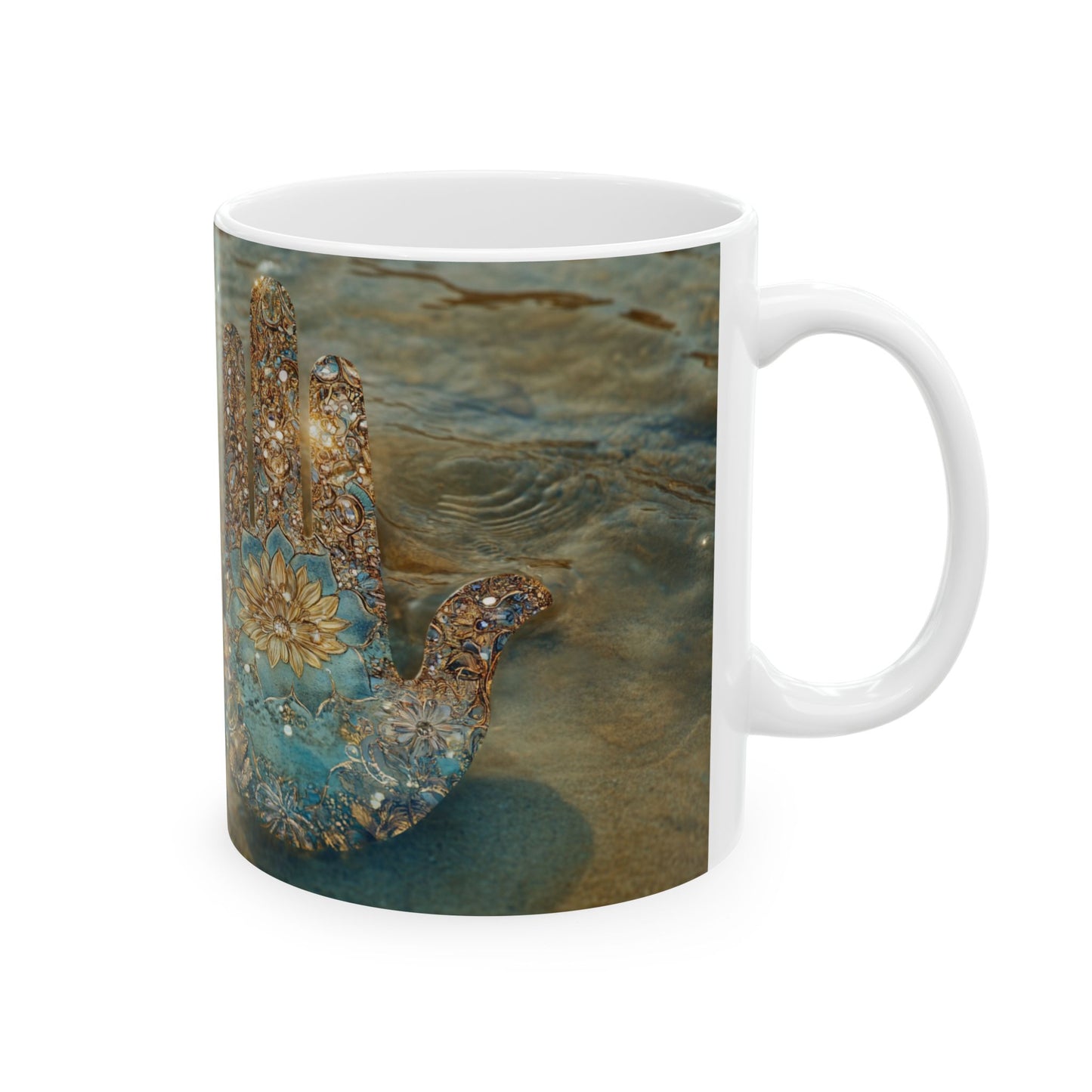 Positivity Ceramic Mug, Meditation Mug, Nature Lovers Gift, Spiritual Coffee Cup, Eco-Friendly Drinkware