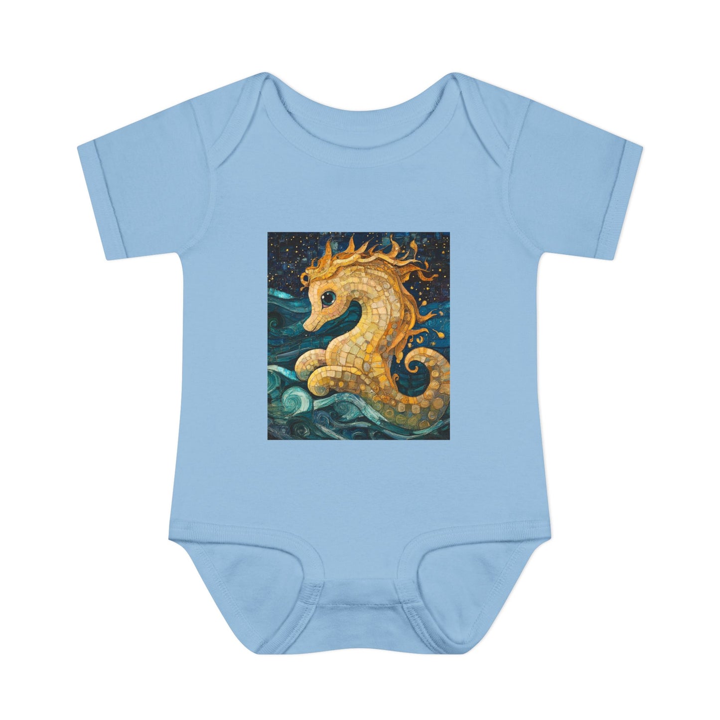 Baby Seahorse Baby Bodysuit, Cute Infant Clothing, Ocean Theme Baby Gift, Nursery Decor, Baby Shower Gift, Sea Creature Outfit