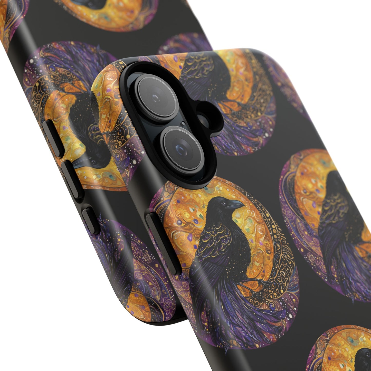 Raven Celestial Phone Case, Astrological Gift, Bird Lover Accessory, Tough Phone Cover, Gothic Aesthetic, Halloween Tech Decor