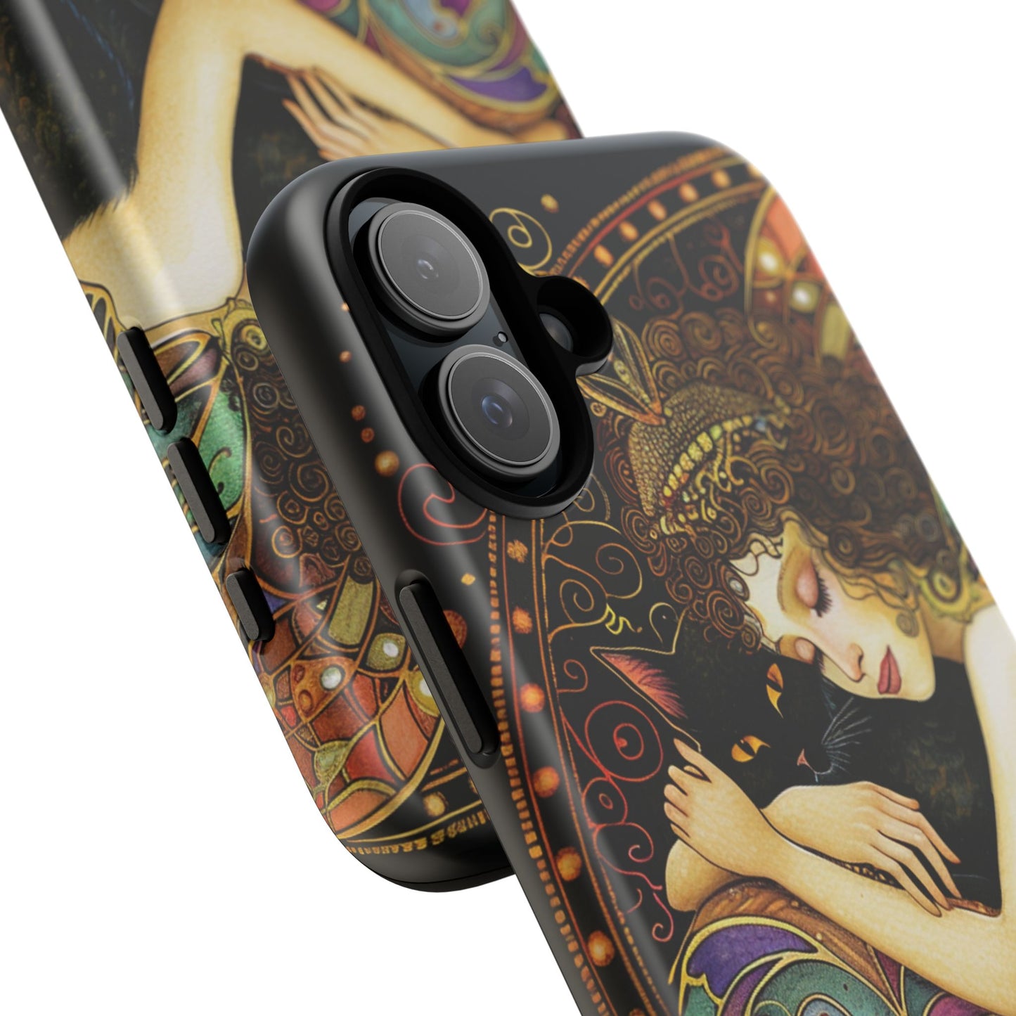 Artistic Phone Case for Cat Lovers, Tough Cases with Enchanting Design, Unique Gift for Birthdays, Holidays, and Celebrations