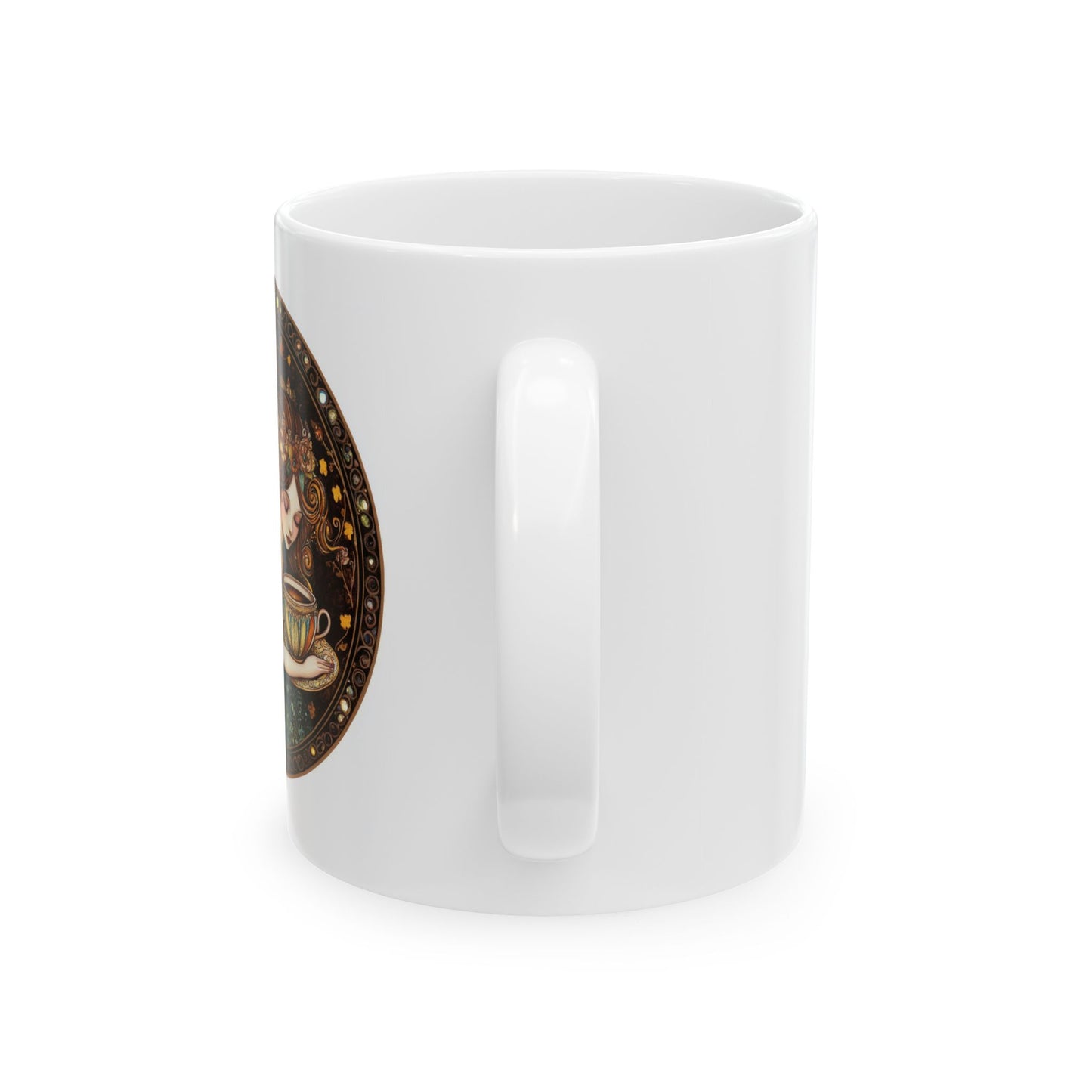 Tea Time Fairy Collection "Ginger & Lemon" Ceramic Mug - Astrology Gift, Starry Night Coffee Mug, Unique Tea Mug