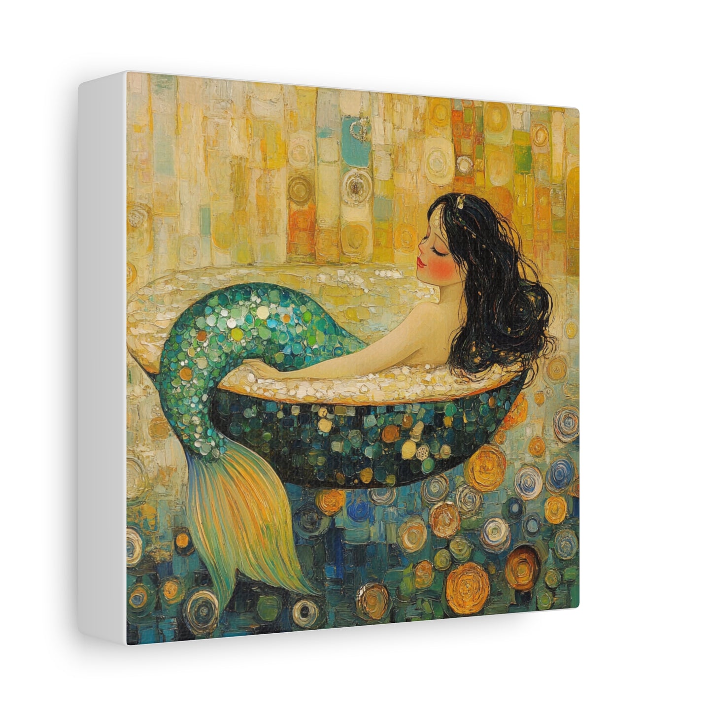 Serene Mermaid Canvas Art, Wall Decor, Home Decoration, Art Gift, Coastal Living, Beach Theme, Printable Artwork
