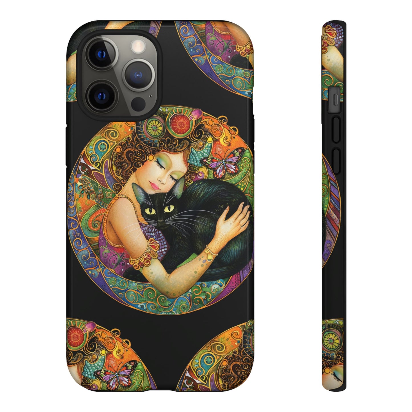 Tough Cases Phone Case, Colorful Protective Cover for Cat Lovers, Trendy Gift for Birthdays, Unique Art Phone Accessories