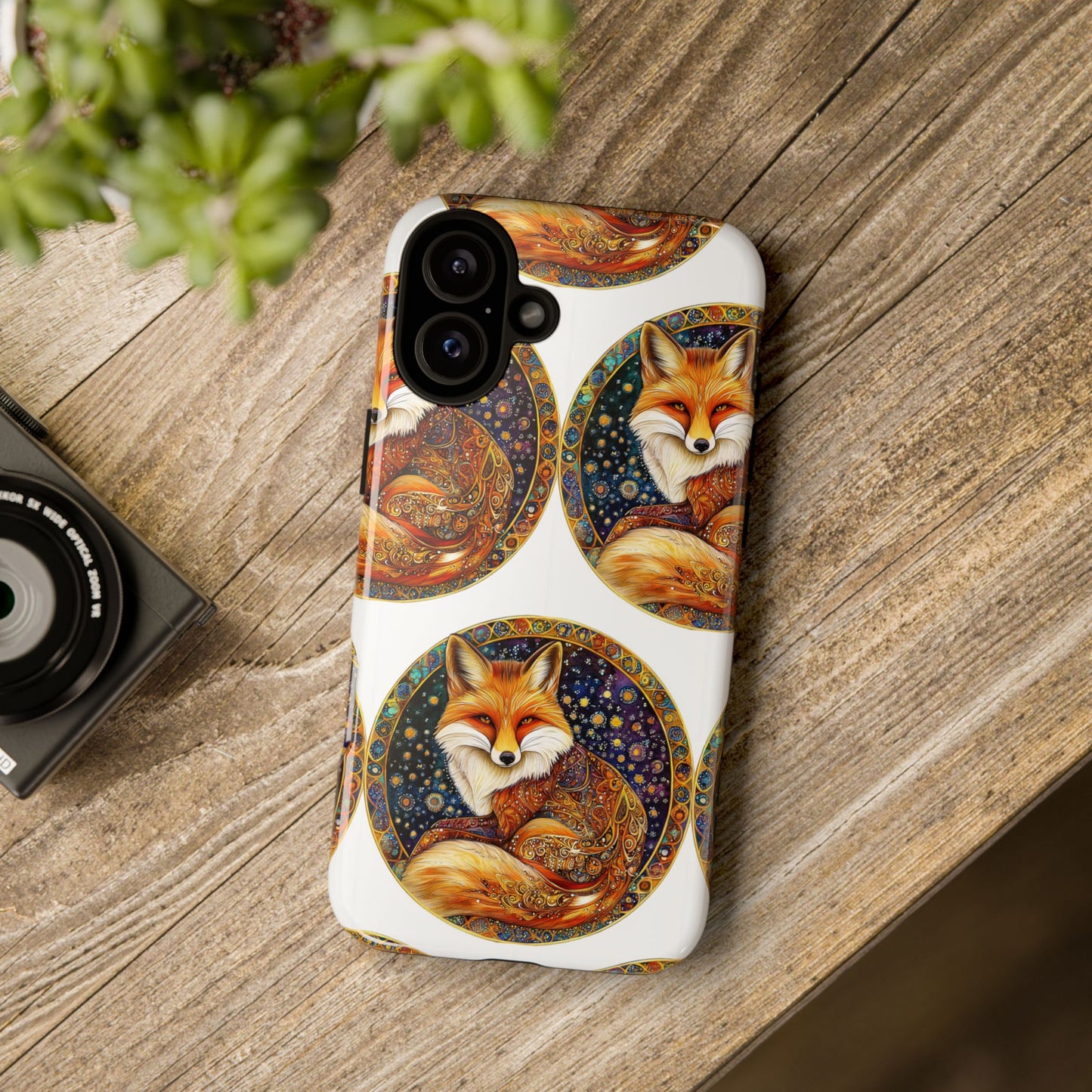 Artistic Fox Phone Case, Tough Phone Cover, Unique Gift for Animal Lovers, Stylish Tech Accessory, Nature-Inspired Decor