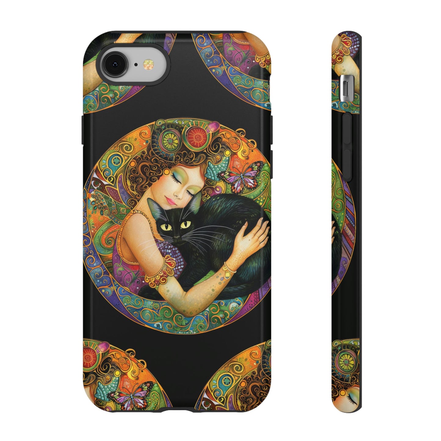 Tough Cases Phone Case, Colorful Protective Cover for Cat Lovers, Trendy Gift for Birthdays, Unique Art Phone Accessories