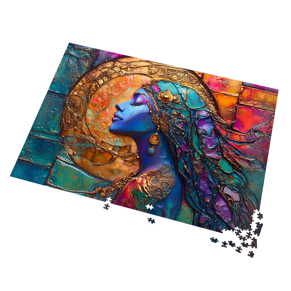 Bohemian Moon Goddess Jigsaw Puzzle