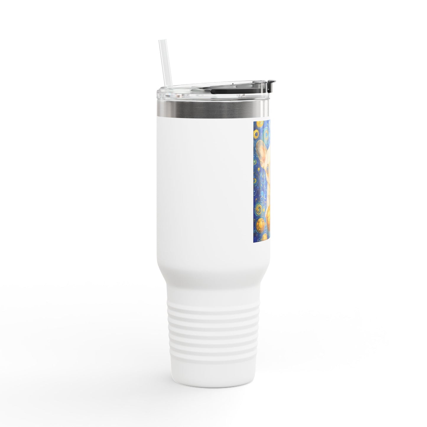 Cute French Bulldog Insulated Travel Mug, 40oz - Perfect for Pet Lovers, Gift for Dog Owners, Travel Companion, Coffee Mug, Birthday Present