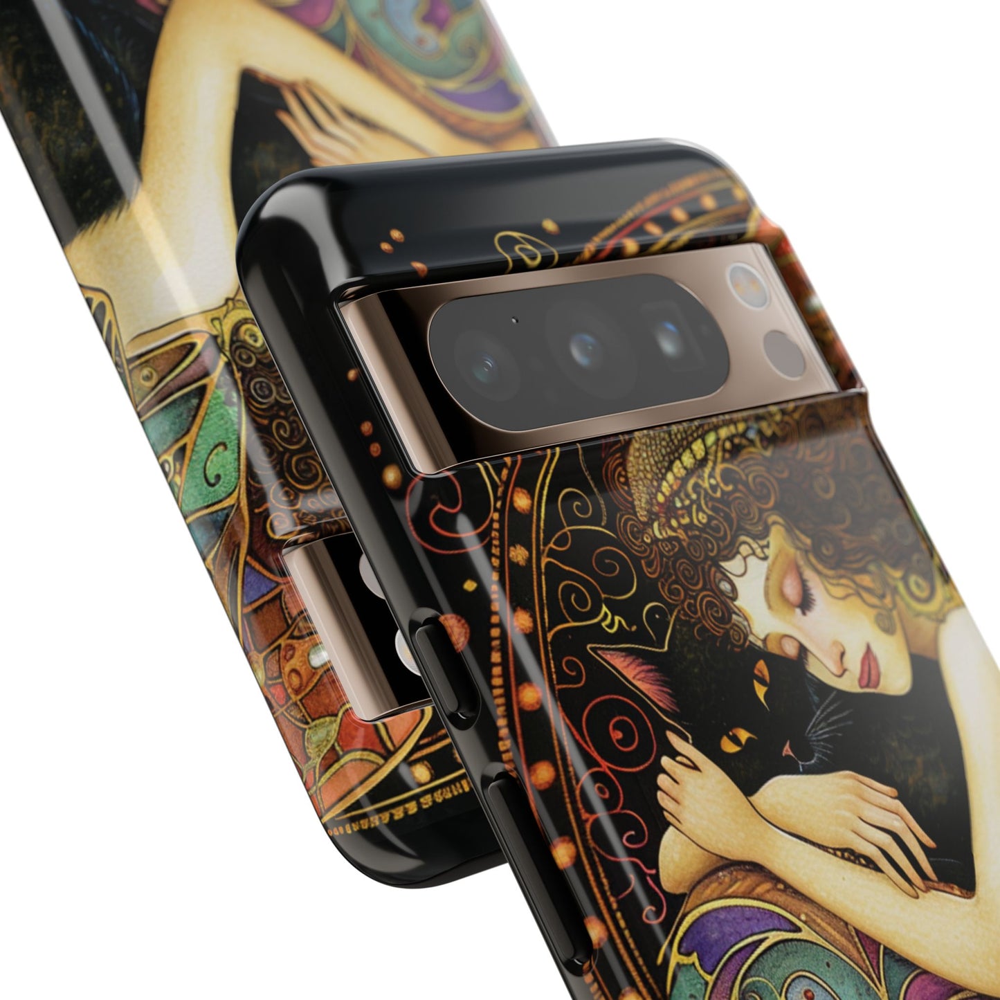 Artistic Phone Case for Cat Lovers, Tough Cases with Enchanting Design, Unique Gift for Birthdays, Holidays, and Celebrations