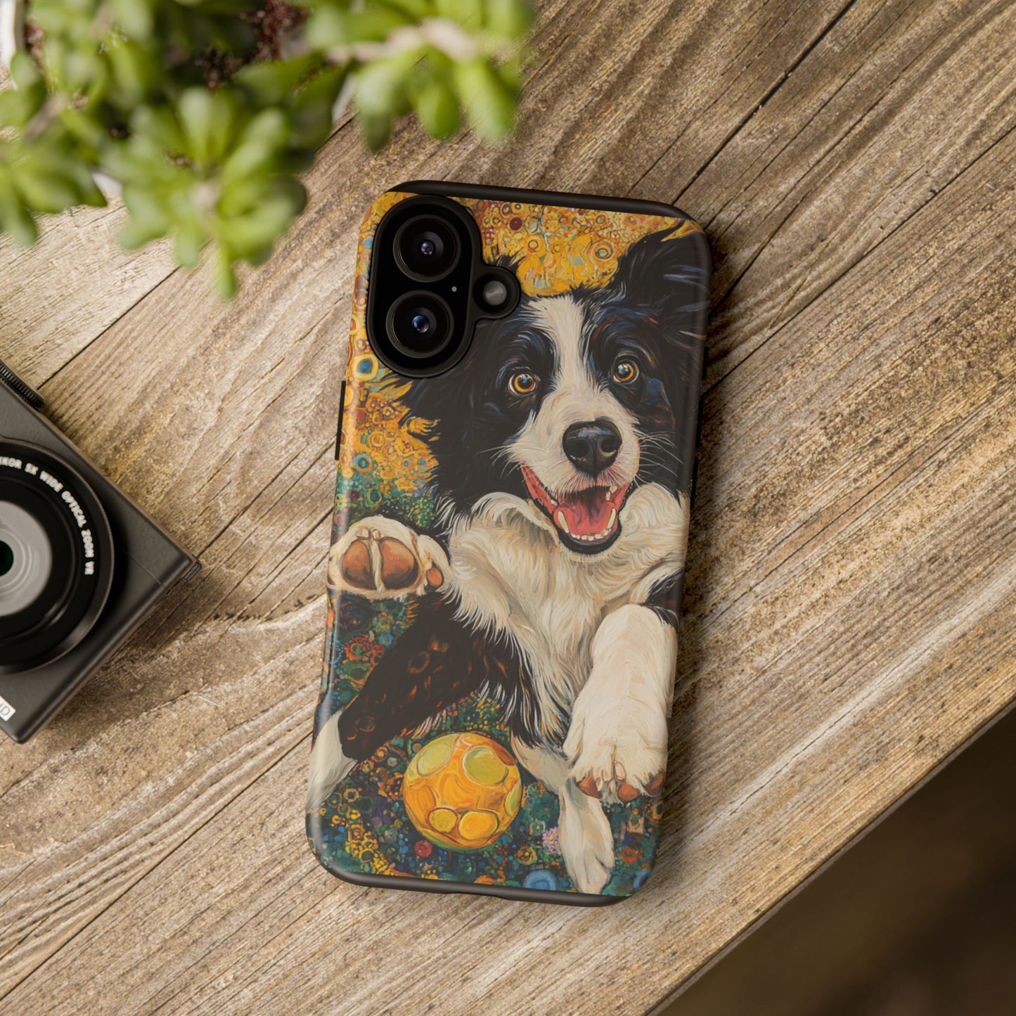 Border Collie Phone Case, Tough Cases, Pet Gifts, Customized Dog Accessories, Dog Mom Gift, Colorful Animal Artwork
