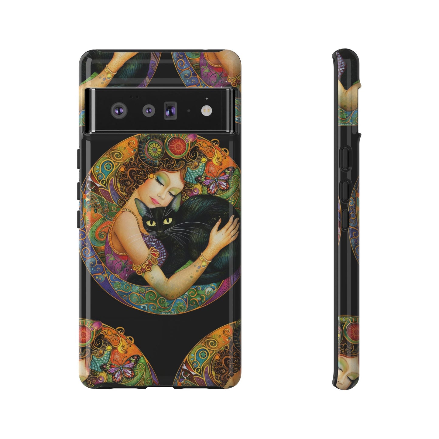 Tough Cases Phone Case, Colorful Protective Cover for Cat Lovers, Trendy Gift for Birthdays, Unique Art Phone Accessories