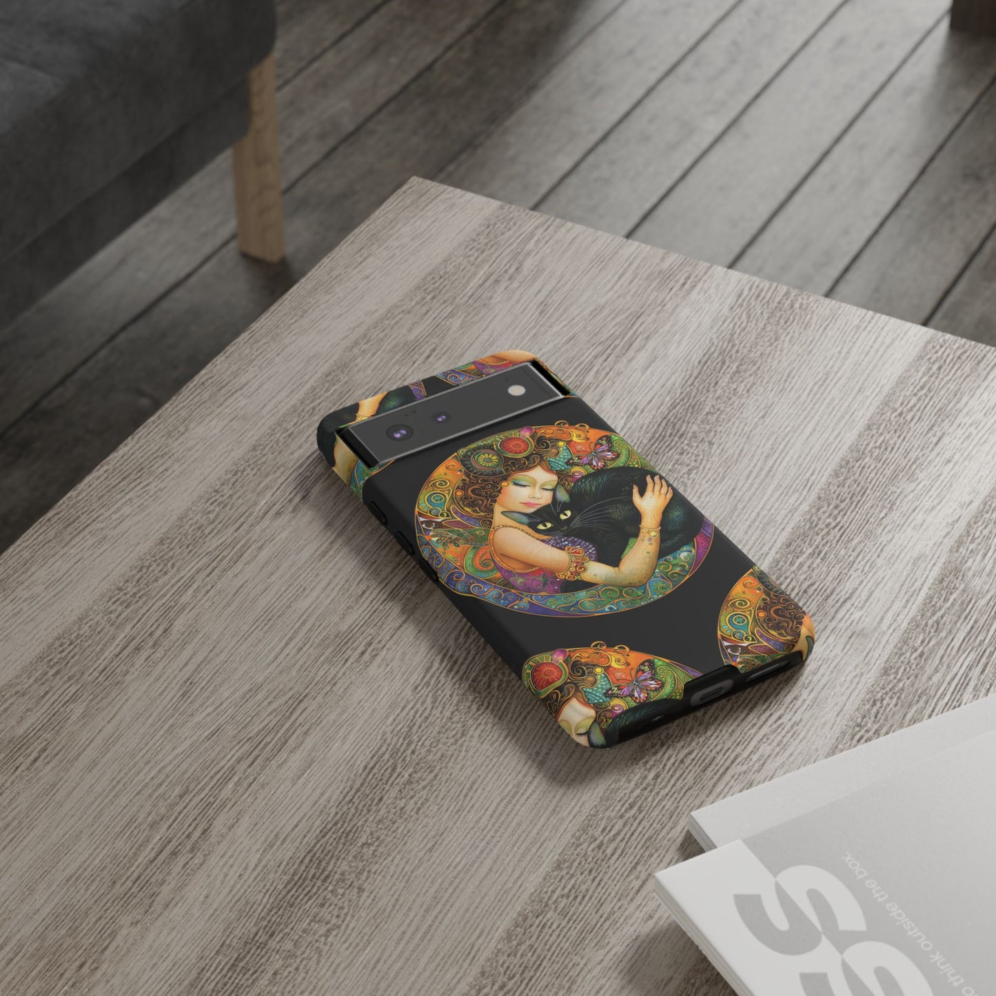 Tough Cases Phone Case, Colorful Protective Cover for Cat Lovers, Trendy Gift for Birthdays, Unique Art Phone Accessories
