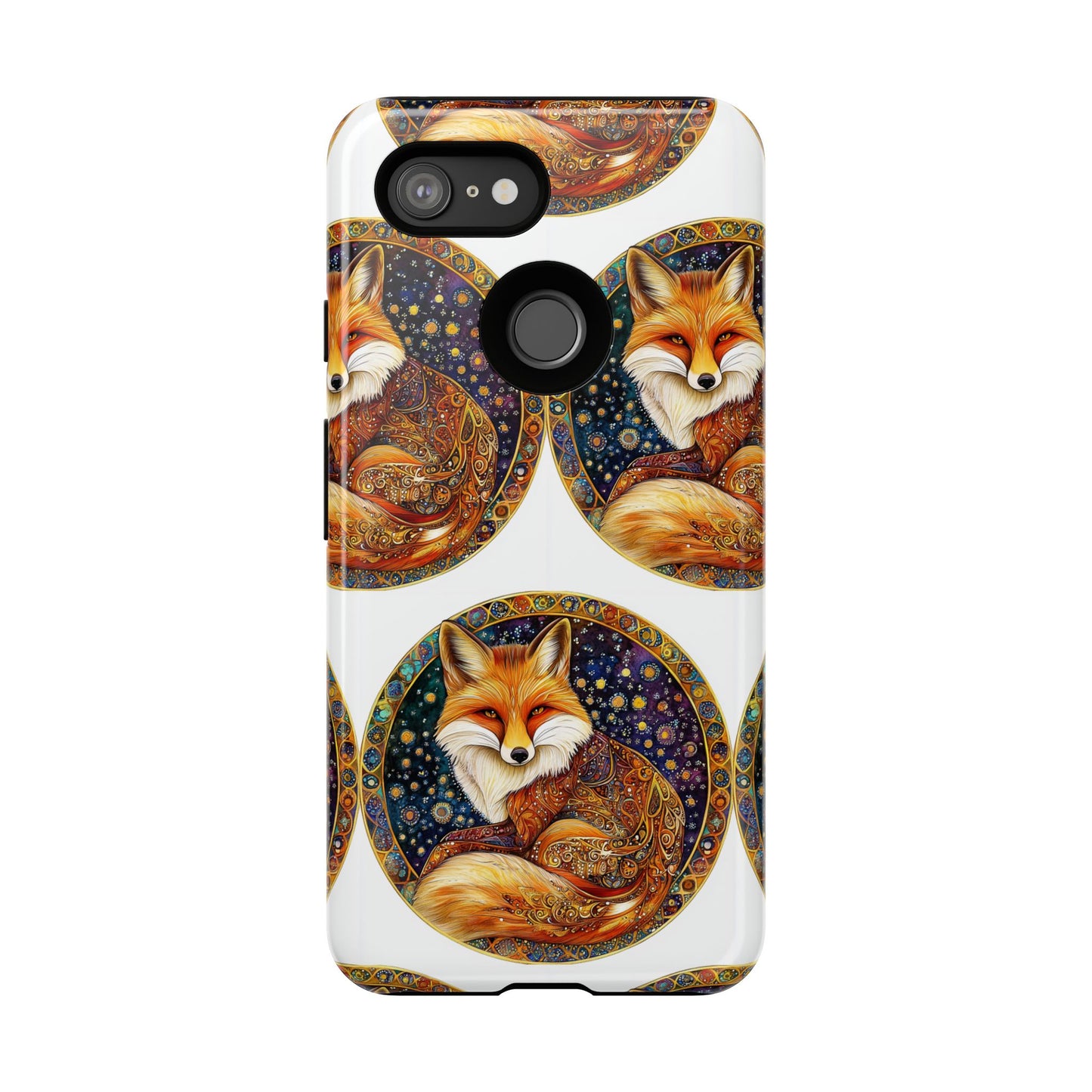 Artistic Fox Phone Case, Tough Phone Cover, Unique Gift for Animal Lovers, Stylish Tech Accessory, Nature-Inspired Decor