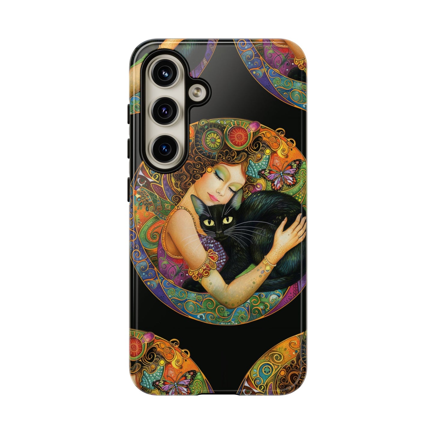 Tough Cases Phone Case, Colorful Protective Cover for Cat Lovers, Trendy Gift for Birthdays, Unique Art Phone Accessories