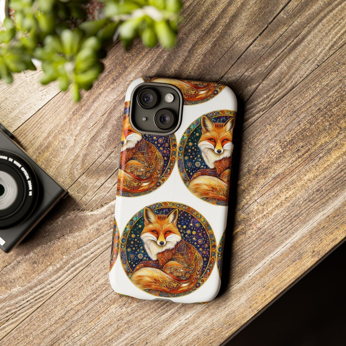 Artistic Fox Phone Case, Tough Phone Cover, Unique Gift for Animal Lovers, Stylish Tech Accessory, Nature-Inspired Decor
