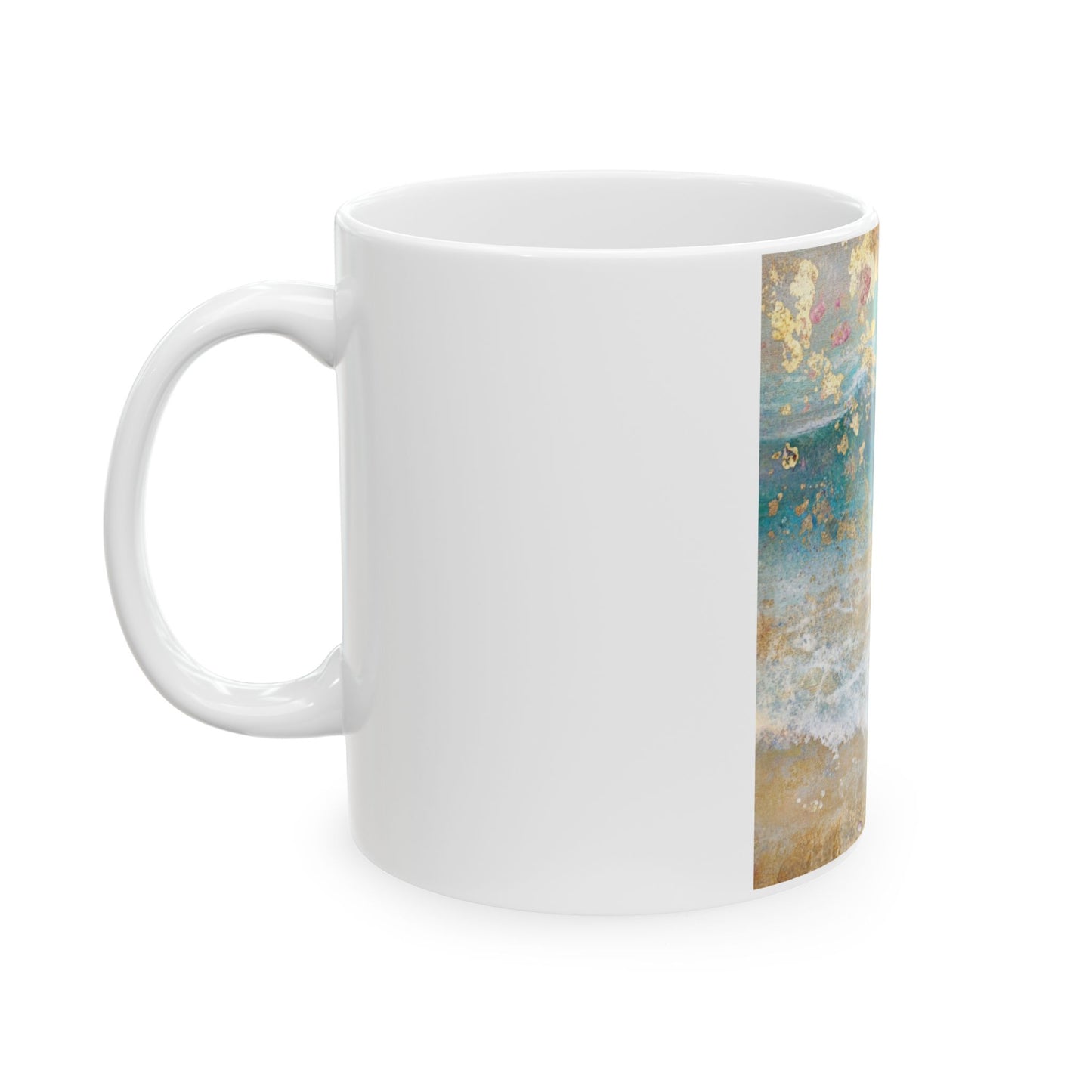 Butterfly Beach Ceramic Mug, Ocean Lover Gift, Inspirational Coffee Cup, Butterfly Design, Beach Decor, Nature Lover Tea Mug
