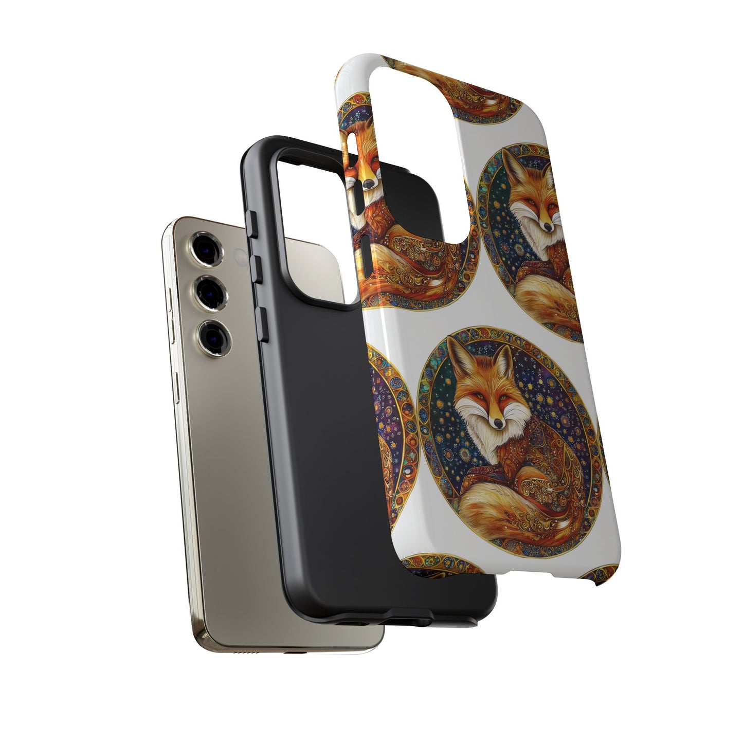 Artistic Fox Phone Case, Tough Phone Cover, Unique Gift for Animal Lovers, Stylish Tech Accessory, Nature-Inspired Decor