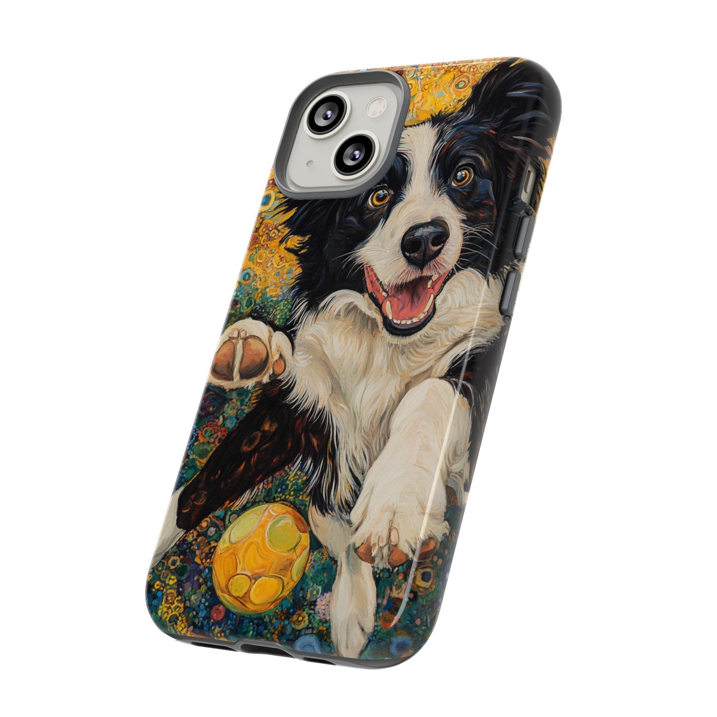 Border Collie Phone Case, Tough Cases, Pet Gifts, Customized Dog Accessories, Dog Mom Gift, Colorful Animal Artwork