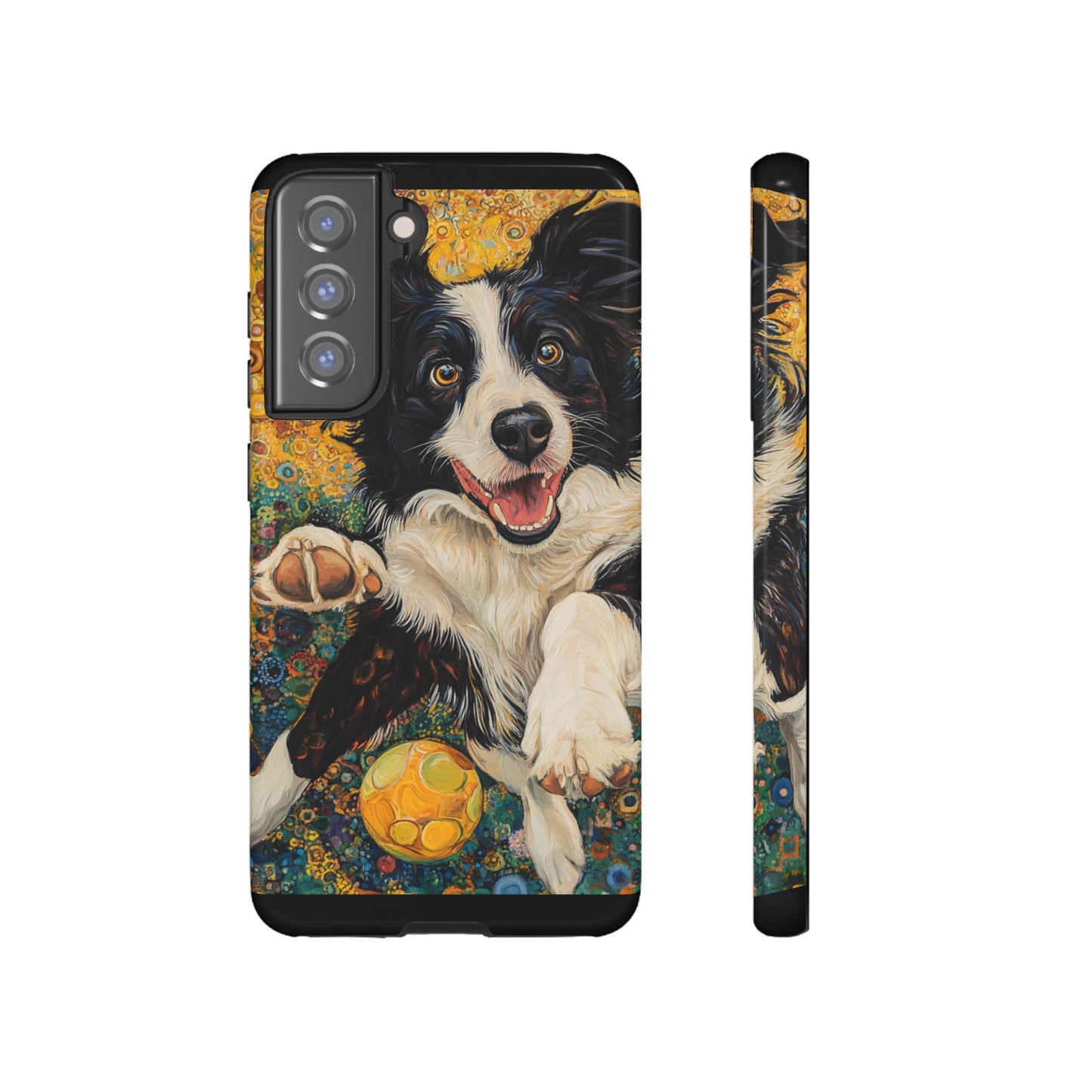 Border Collie Phone Case, Tough Cases, Pet Gifts, Customized Dog Accessories, Dog Mom Gift, Colorful Animal Artwork