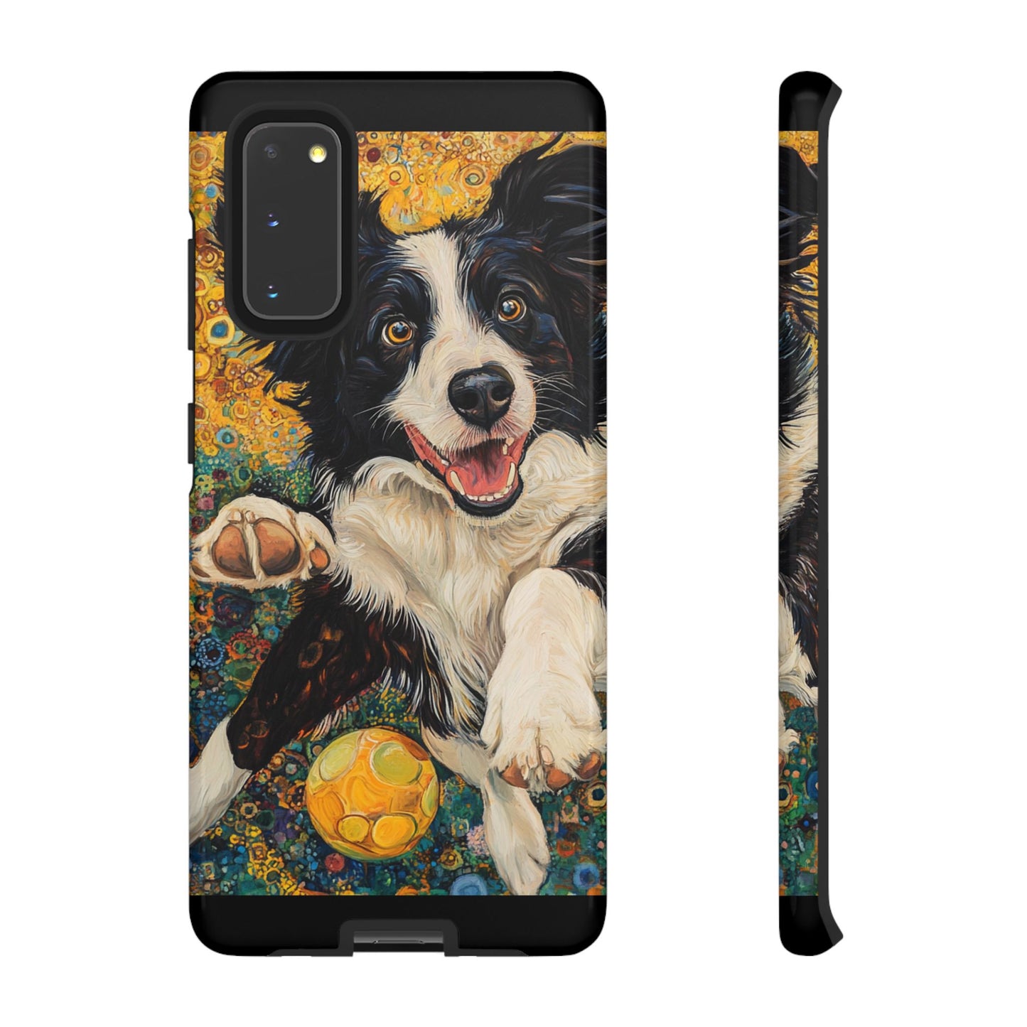 Border Collie Phone Case, Tough Cases, Pet Gifts, Customized Dog Accessories, Dog Mom Gift, Colorful Animal Artwork