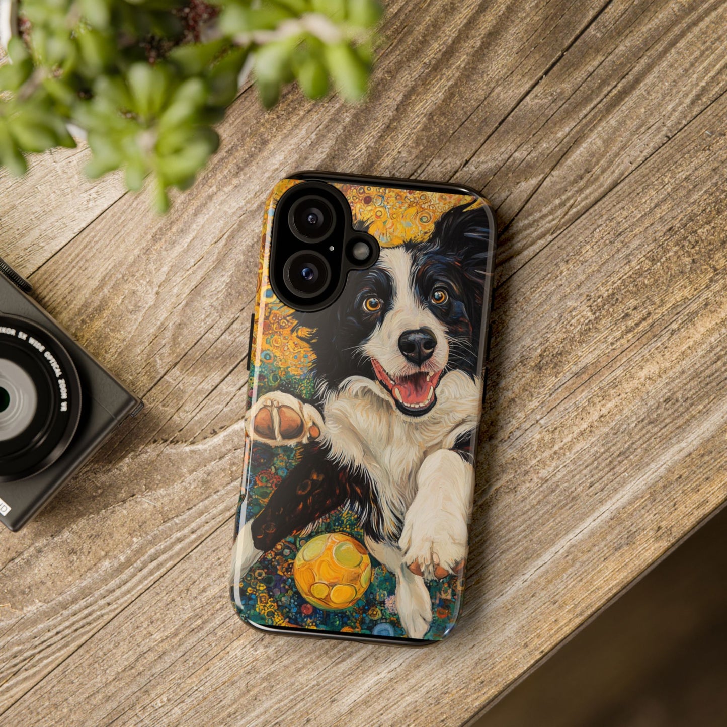 Border Collie Phone Case, Tough Cases, Pet Gifts, Customized Dog Accessories, Dog Mom Gift, Colorful Animal Artwork