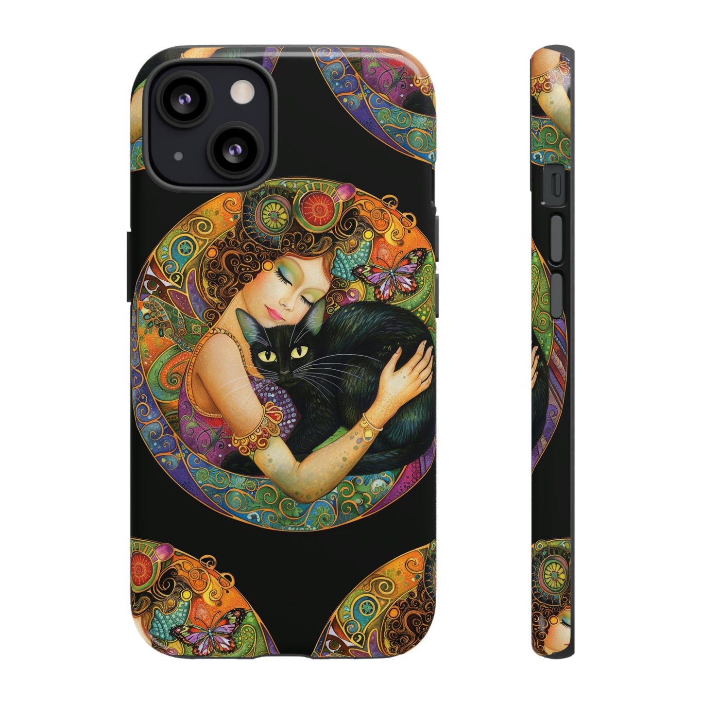 Tough Cases Phone Case, Colorful Protective Cover for Cat Lovers, Trendy Gift for Birthdays, Unique Art Phone Accessories