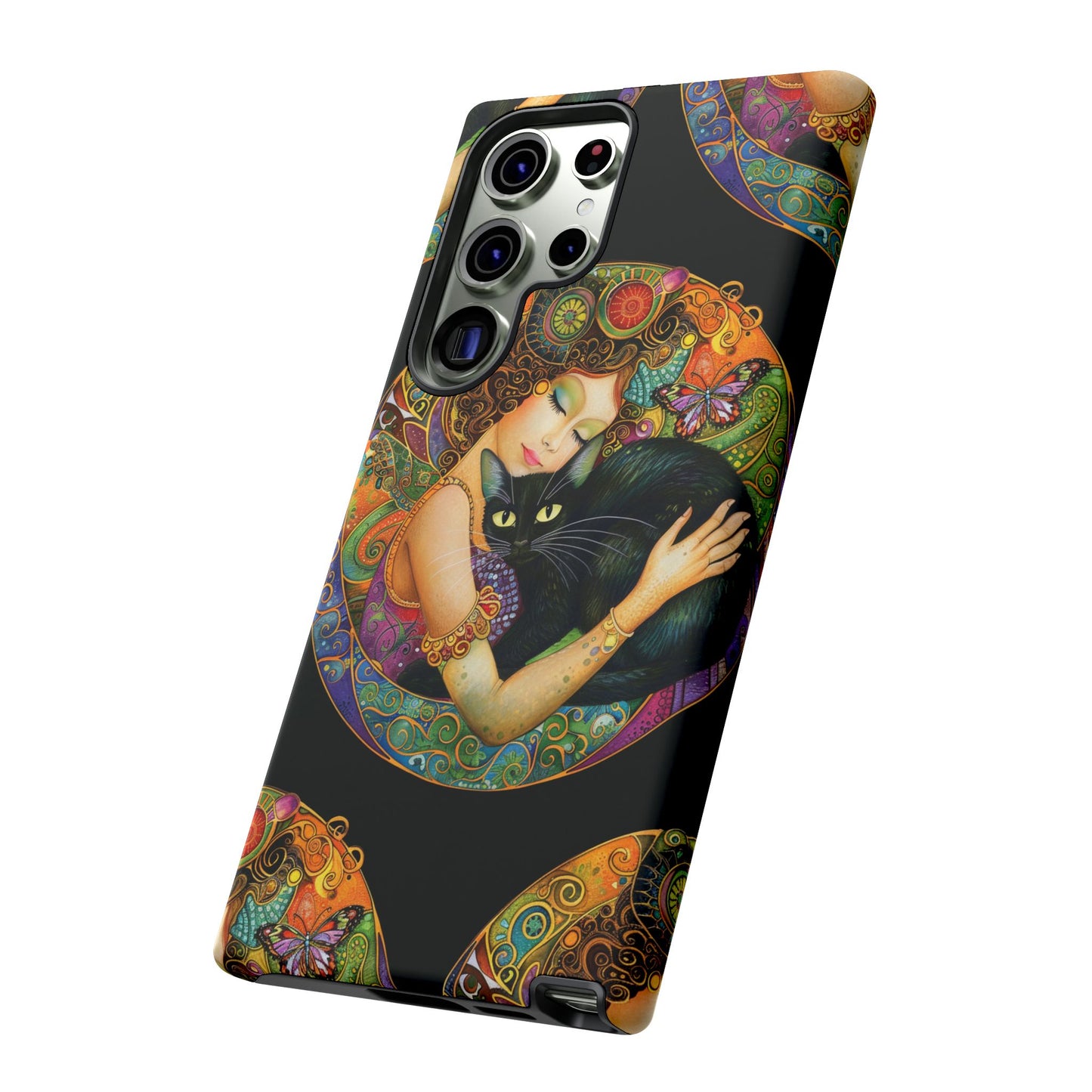 Tough Cases Phone Case, Colorful Protective Cover for Cat Lovers, Trendy Gift for Birthdays, Unique Art Phone Accessories