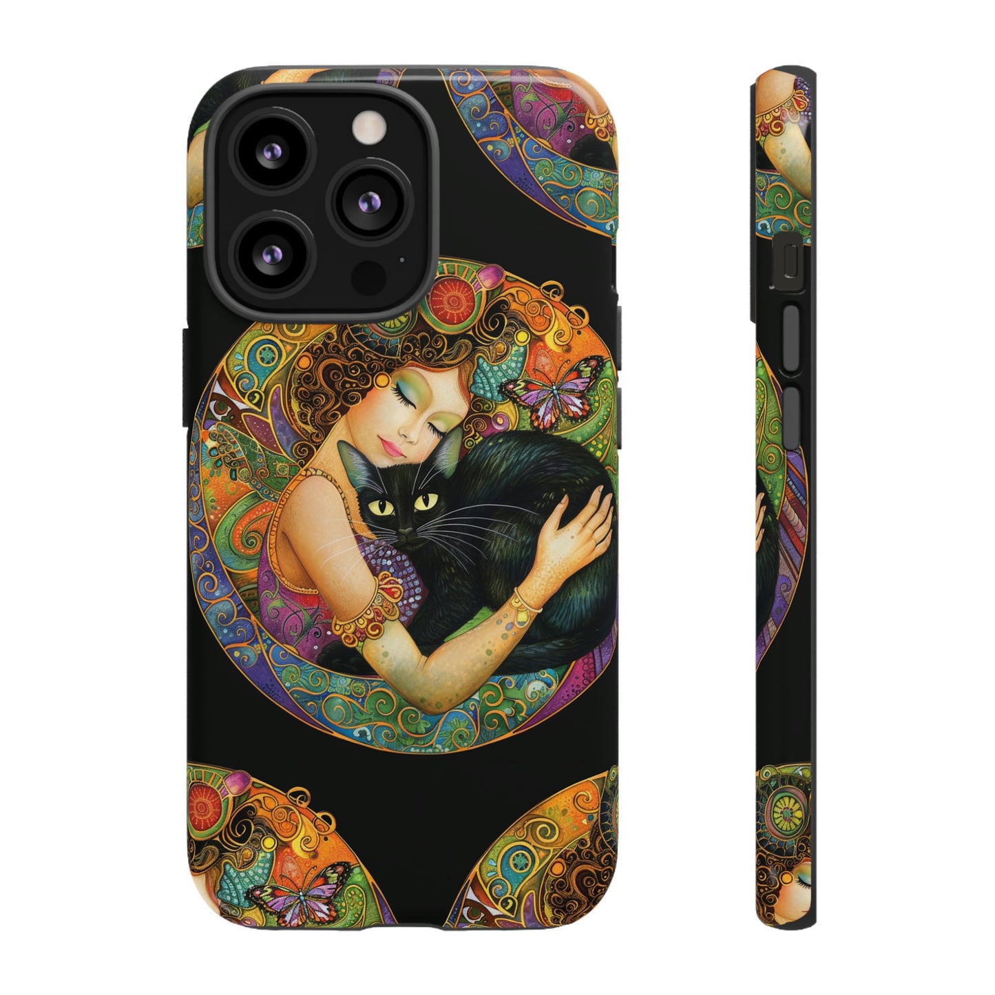 Tough Cases Phone Case, Colorful Protective Cover for Cat Lovers, Trendy Gift for Birthdays, Unique Art Phone Accessories
