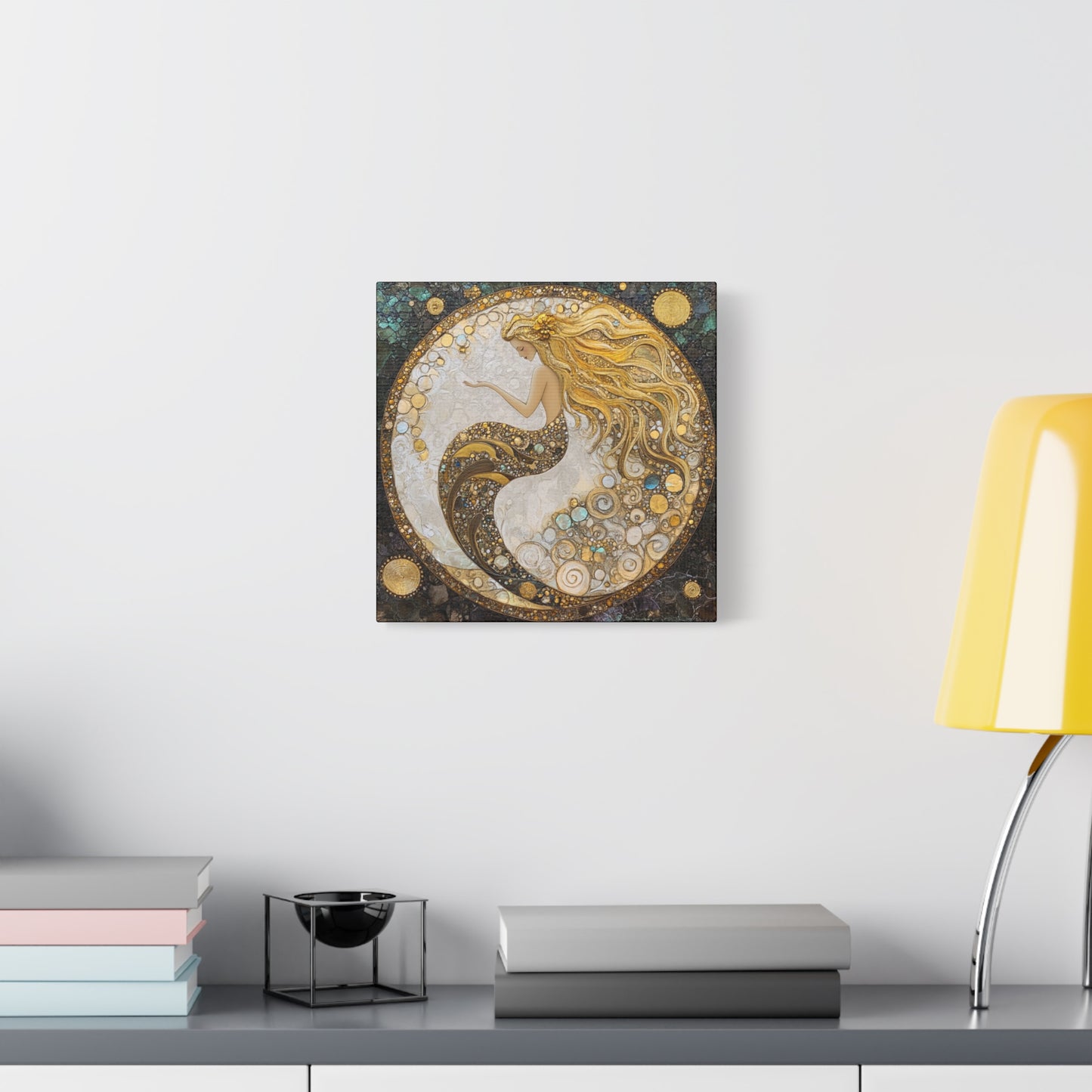 Artistic Mermaid Canvas Wall Art, Coastal Decor, Beach House Wall Art, Home Decoration, Unique Gift for Sea Lovers
