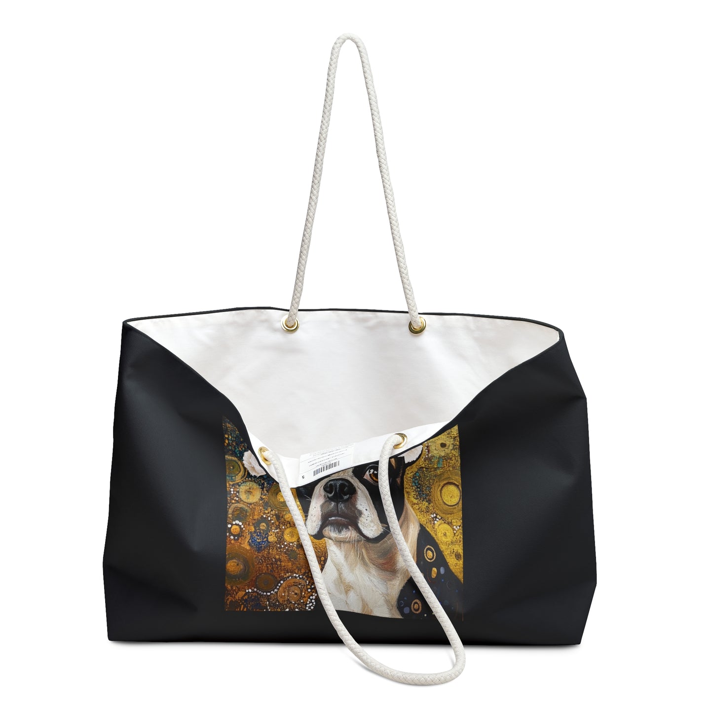 Bost Terrier Weekender Bag, Tote Bag for Dog Lovers, Travel Bag, Weekend Getaway, Pet Lover Gift, Unique Canvas Tote