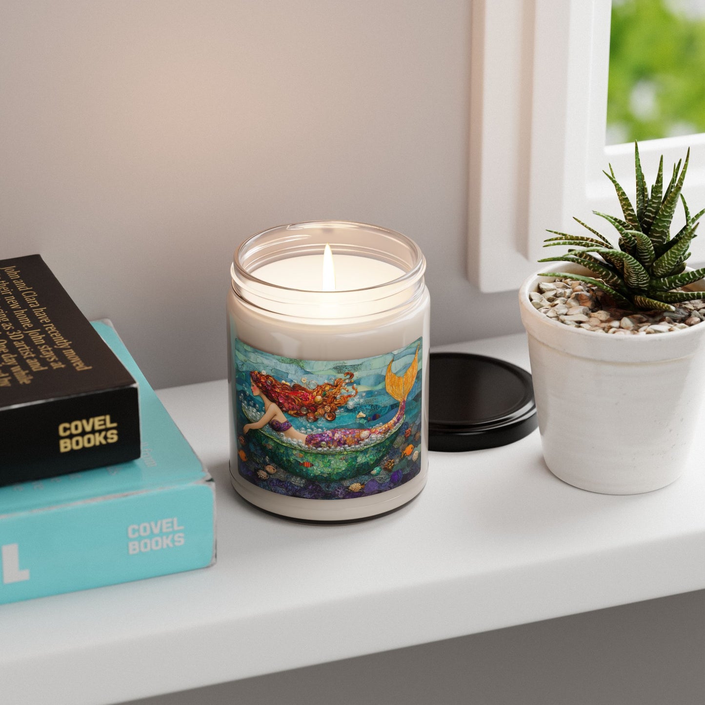 Mermaid Scented Soy Candle, Ocean Decor, Relaxation Gift, Home Fragrance, Coastal Vibes, Eco-Friendly Candle