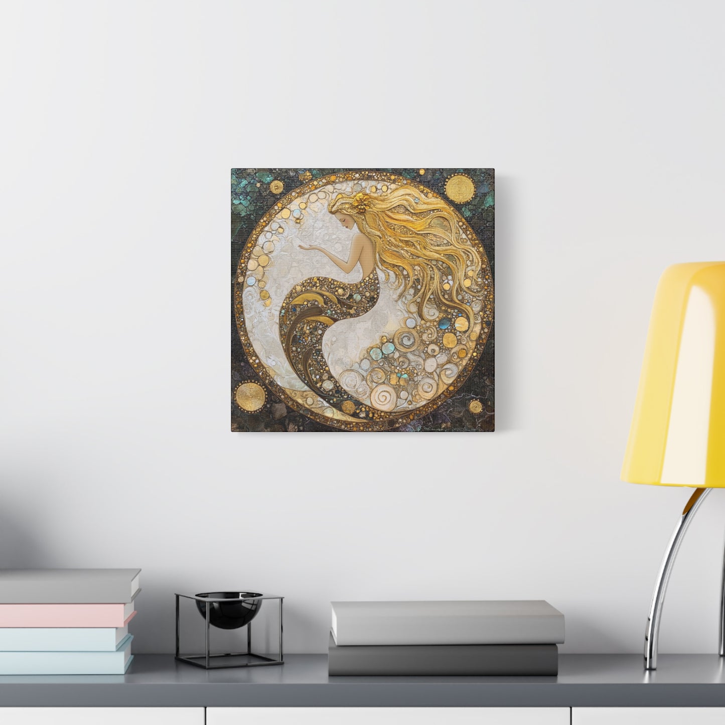 Artistic Mermaid Canvas Wall Art, Coastal Decor, Beach House Wall Art, Home Decoration, Unique Gift for Sea Lovers